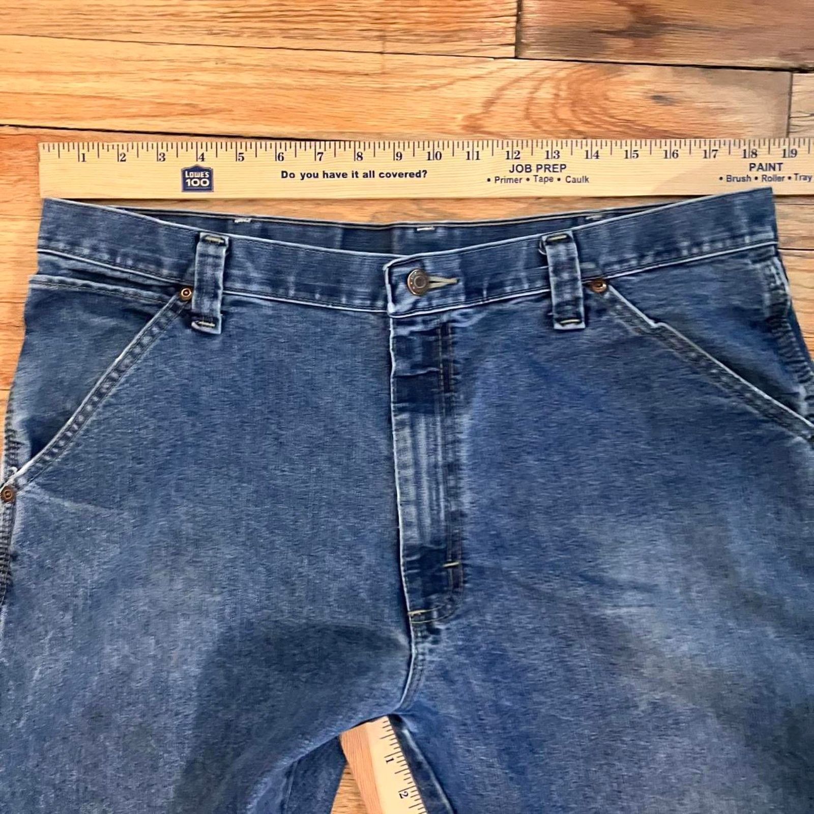 Vintage × Wrangler Vintage Y2K Blue Denim Carpenter Workwear Jeans Size US 38 / EU 54 - 6 Thumbnail