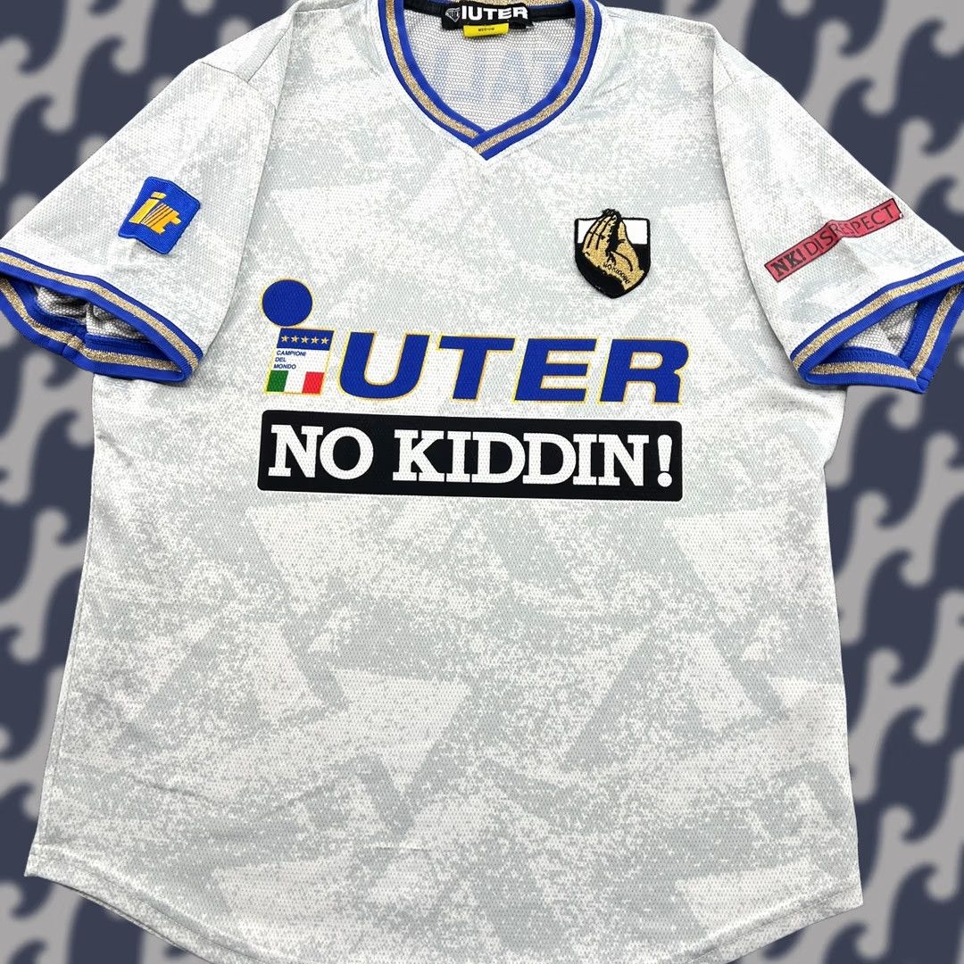 Vintage IUTER No Kiddin! Football Jersey Men Size M Medium Shirt Soccer NYC Size US M / EU 48-50 / 2 - 1 Thumbnail