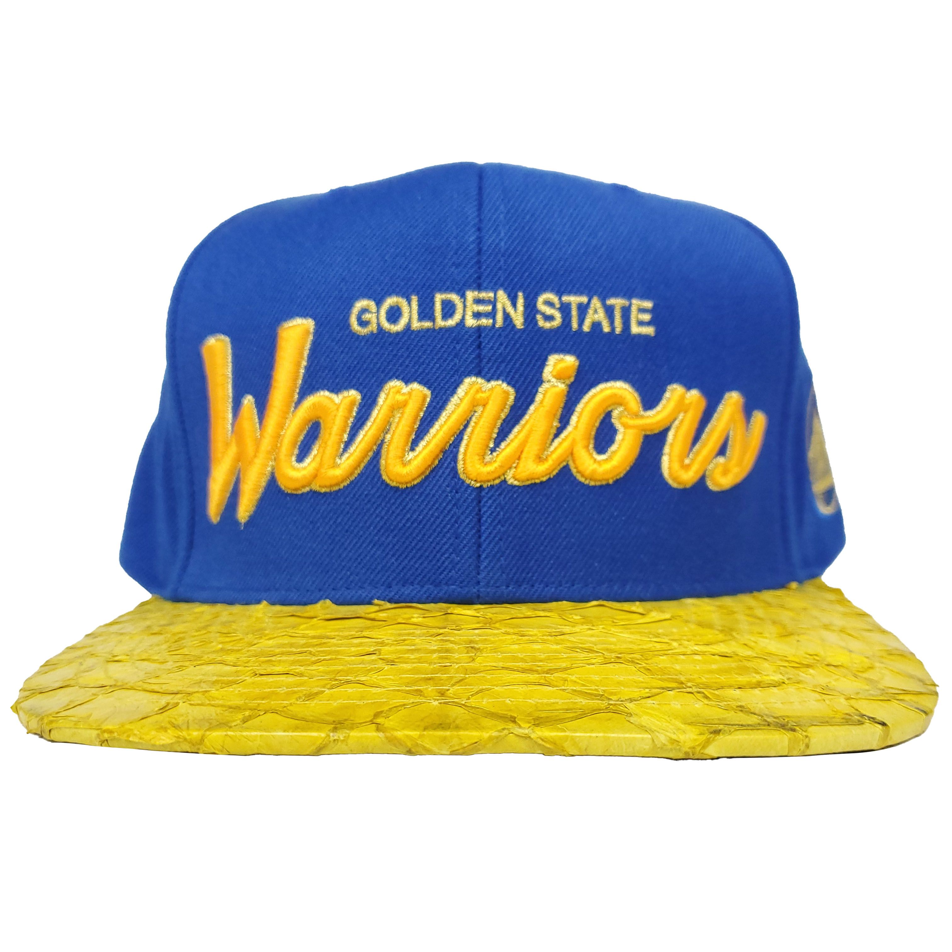 Mitchell & Ness Golden State Warriors Carp Skin Bill Strapback Hat Size ONE SIZE - 1 Thumbnail