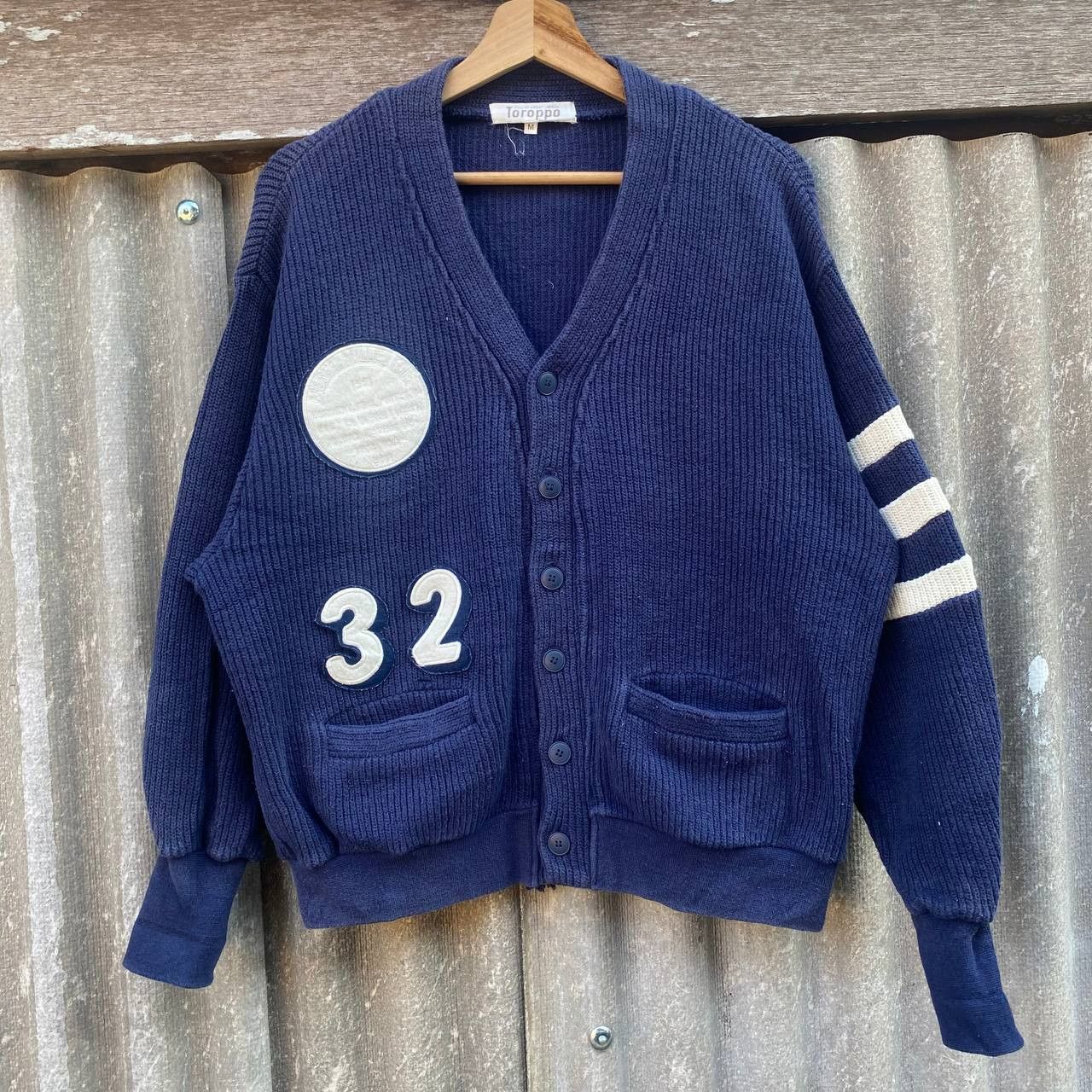 Cardigan × Japanese Brand × Vintage Vintage School Knit Sweater 