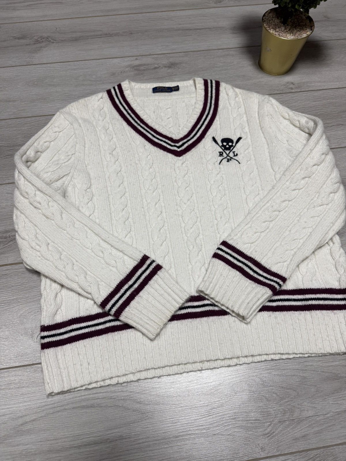 Polo Ralph Lauren POLO ☠️ Ralph Lauren cashmere wool skull vintage sweater Size US XXL / EU 58 / 5 - 4 Thumbnail