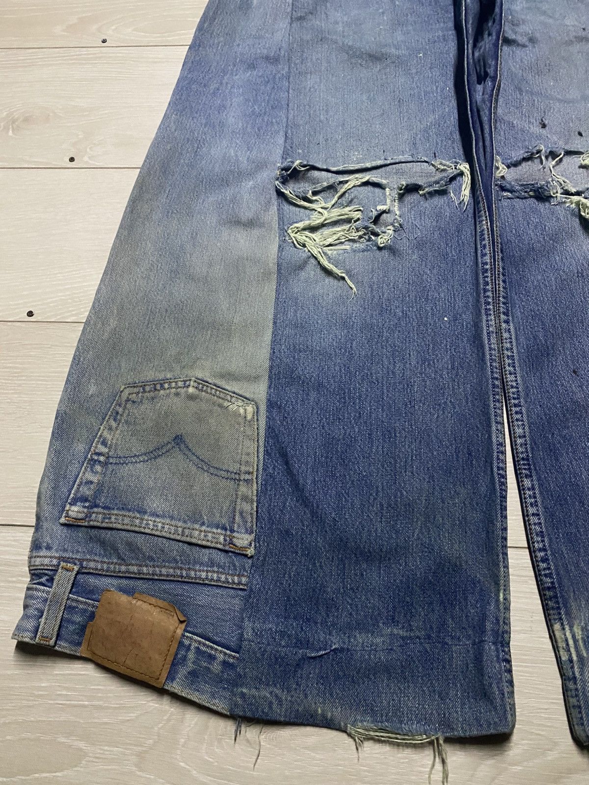Levi's Levis Crazy Custom Super Baggy Style Paint Splatter Jeans Size US 36 / EU 52 - 7 Thumbnail