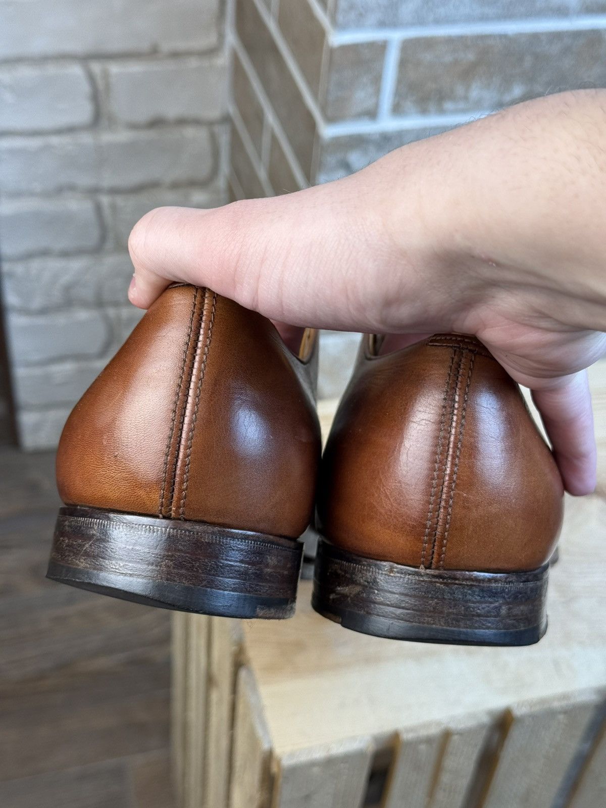 Edward Green Edward Green Chelsea Brown Oxford Leather Shoes UK10 US11 Size US 11 / EU 44 - 11 Thumbnail