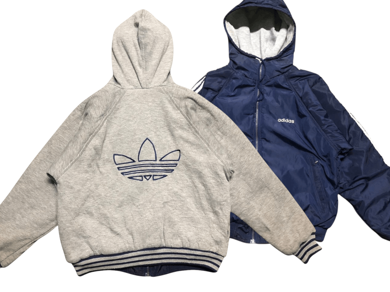 Adidas Vintage 90s Adidas Rivesible Hoodie Zipper Jacket Size US S / EU 44-46 / 1 - 1 Thumbnail