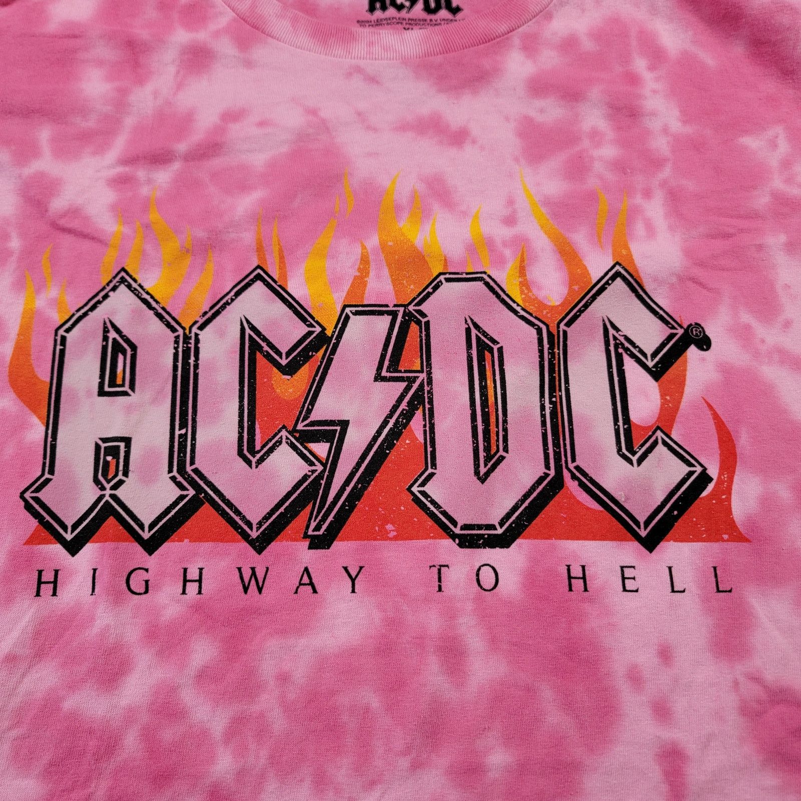 AC/DC AC/DC Highway to Hell Pink Tie Dye T Sz XL (447) Size US XL / EU 56 / 4 - 3 Thumbnail
