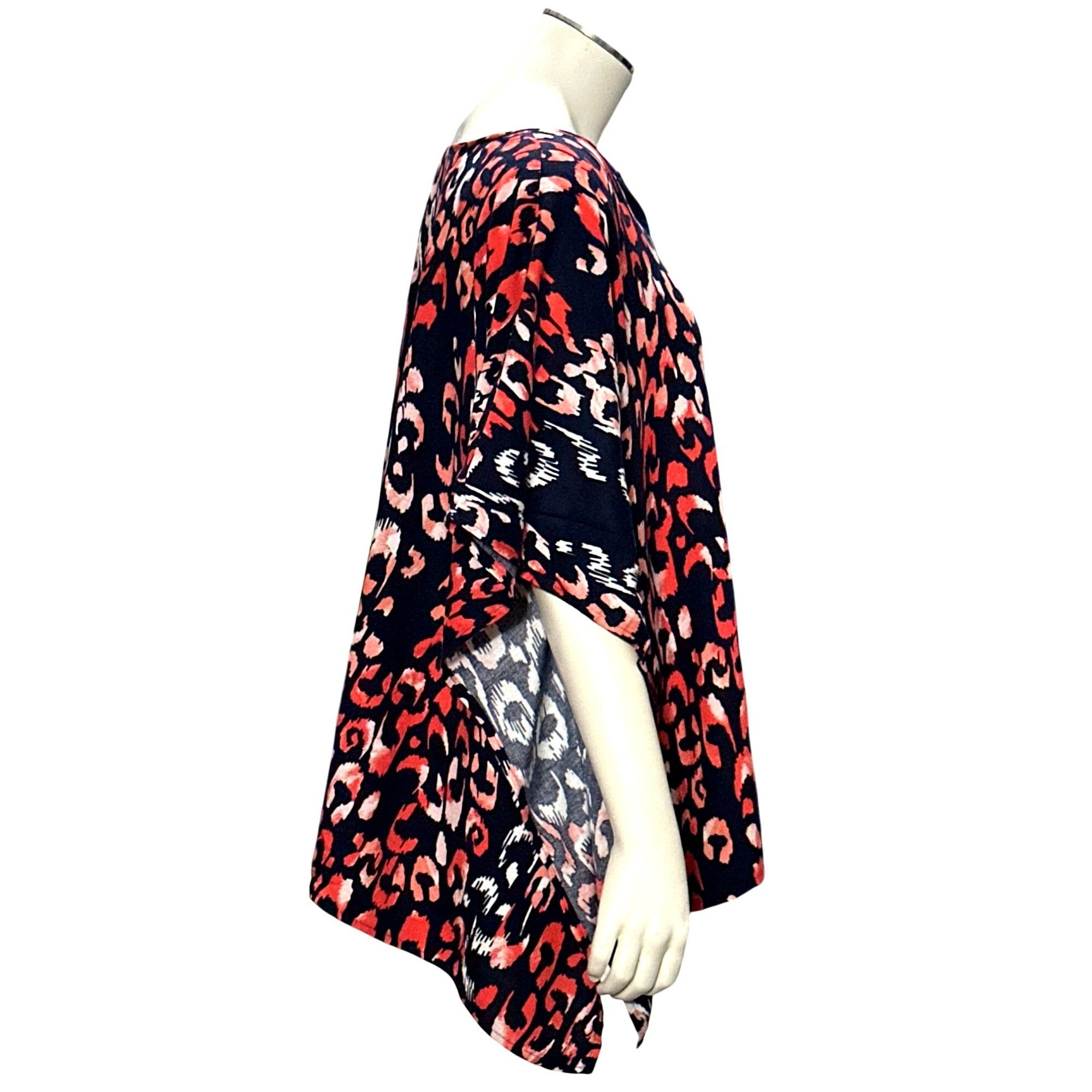 Other CCC Chic Trendy Red Ruby Leopard Cheetah Print Kimono Blouse Size 3XL / US 20-22 - 4 Thumbnail