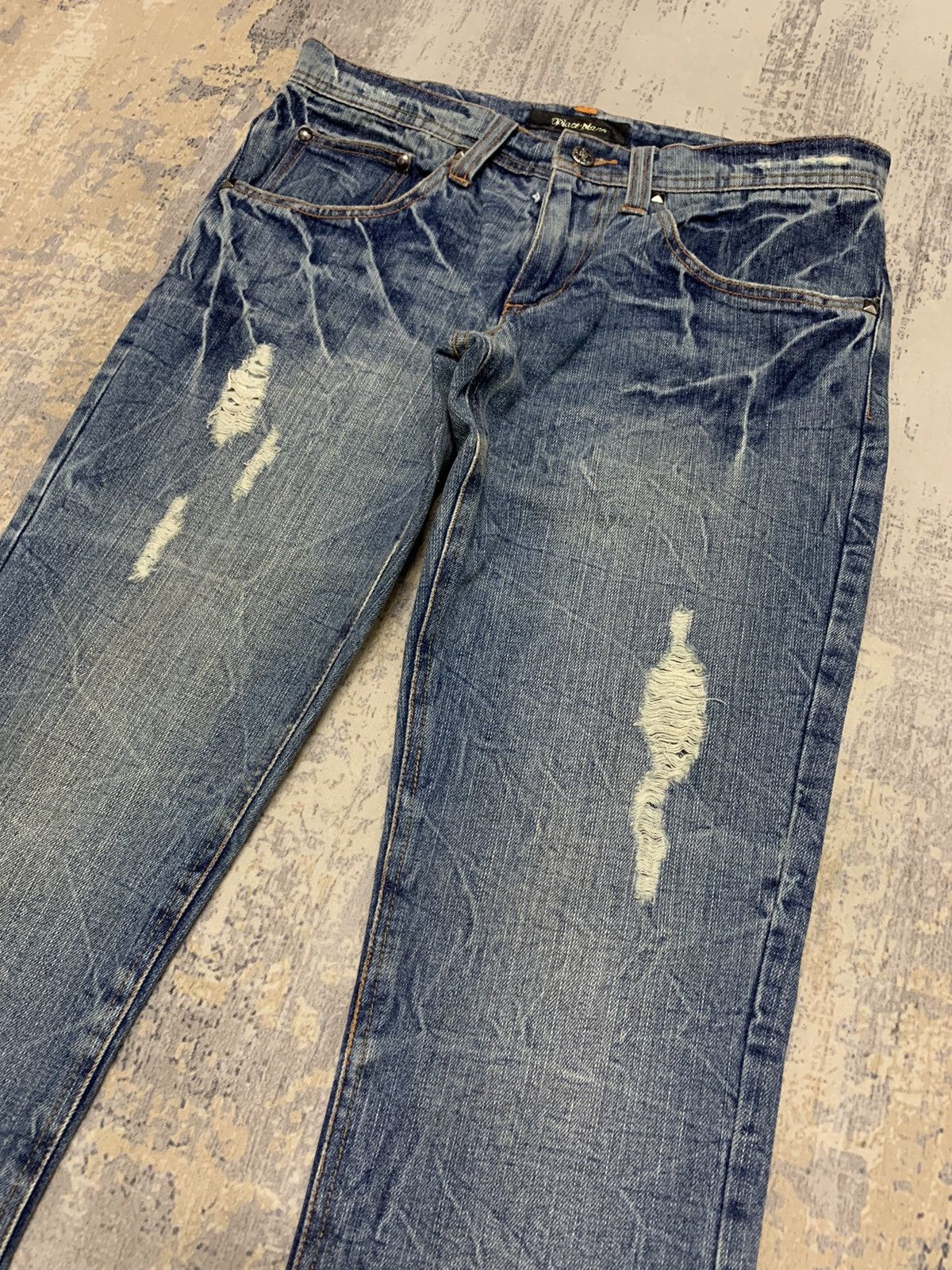 If Six Was Nine Archive Japanese Place Plan Attack Violence Flare Jeans Y2K Size US 30 / EU 46 - 4 Thumbnail