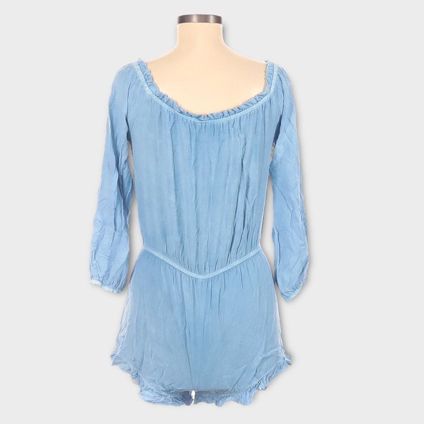 Nordstrom Style Envy | Chambray Romper | Size S - Long Sleeve Size 26" / US 2 / IT 38 - 3 Thumbnail