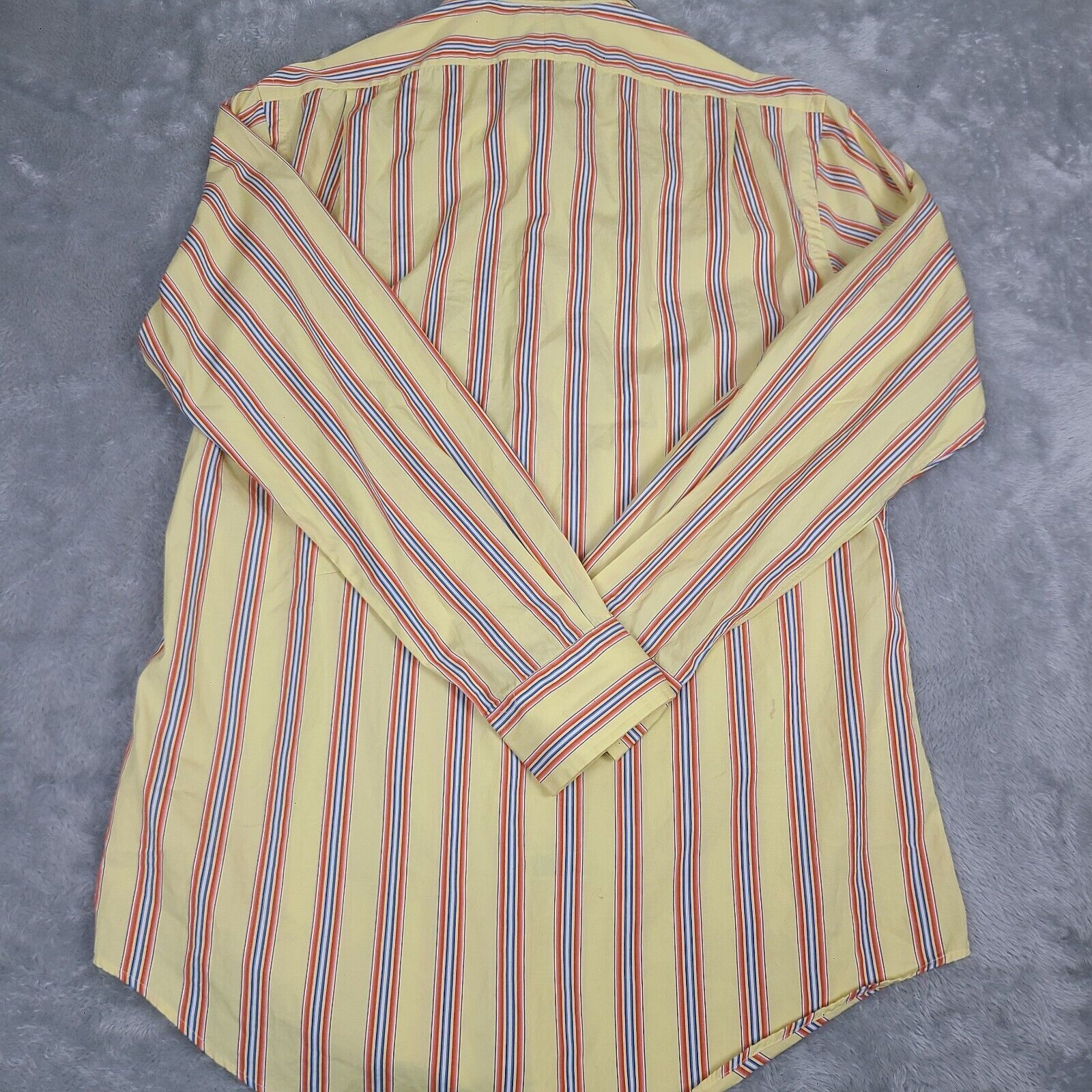 Polo Ralph Lauren Ralph Lauren Custom Fit Yellow Stripe Long Sleeve Mens Shirt Size US XXL / EU 58 / 5 - 8 Thumbnail