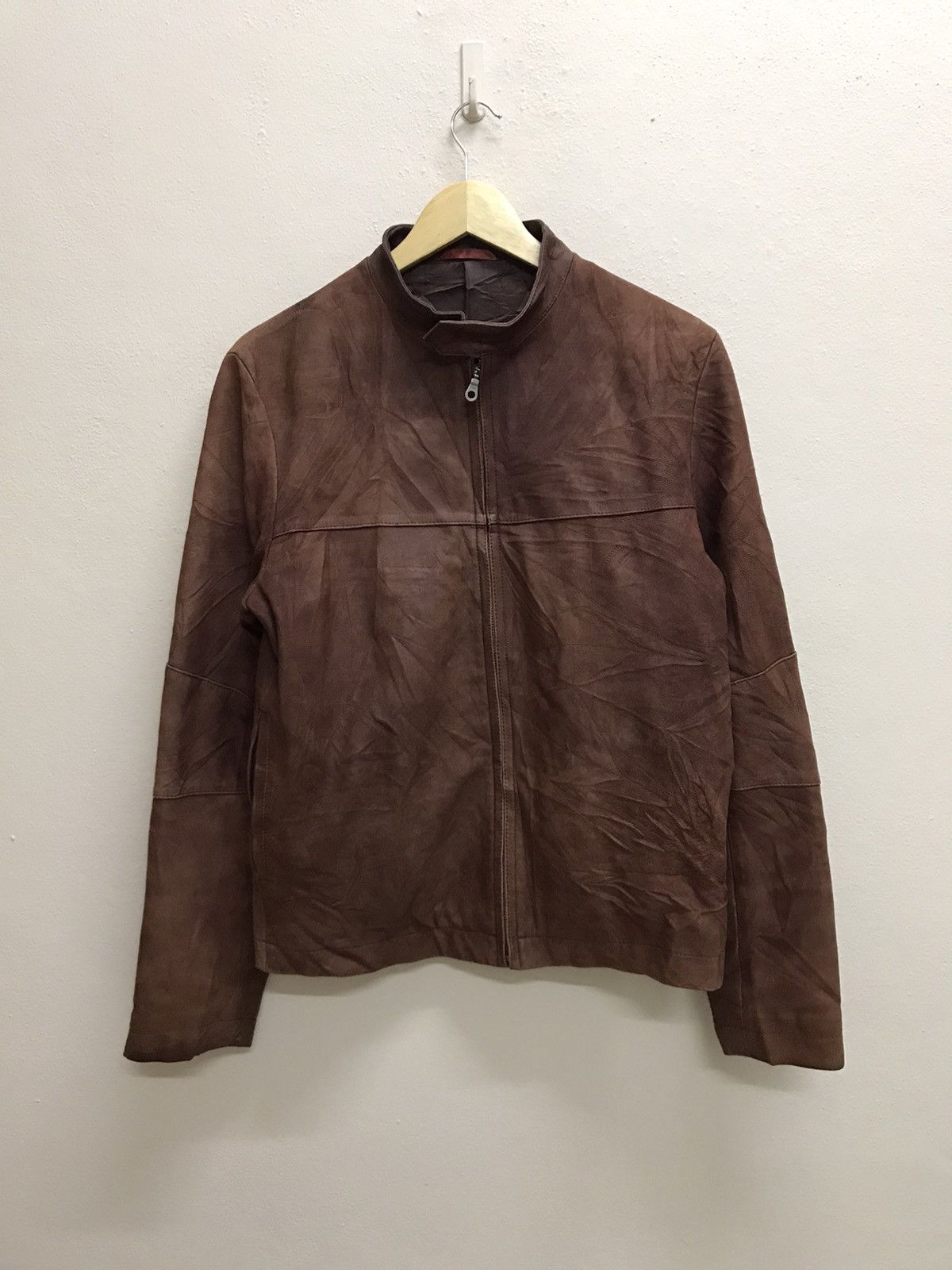 Yohji Yamamoto VINTAGE YOHJI YAMAMOTO D’URBAN A.A.R. BROWN LEATHER JACKET Size US S / EU 44-46 / 1 - 4 Thumbnail