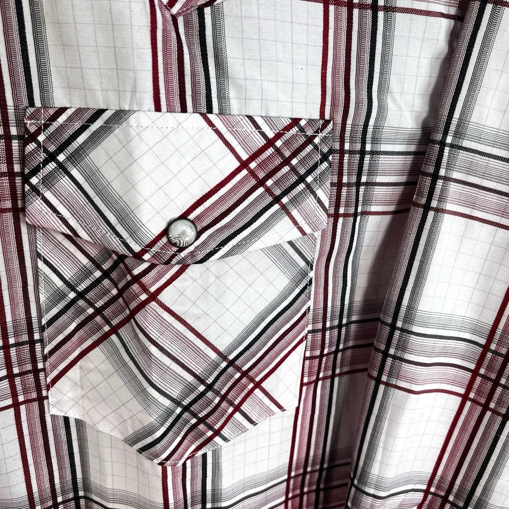 Vintage DC Shirt Mens XL Red Plaid Western Pearl Snap Button-Up Long Sleeve NWT Size US XL / EU 56 / 4 - 3 Thumbnail