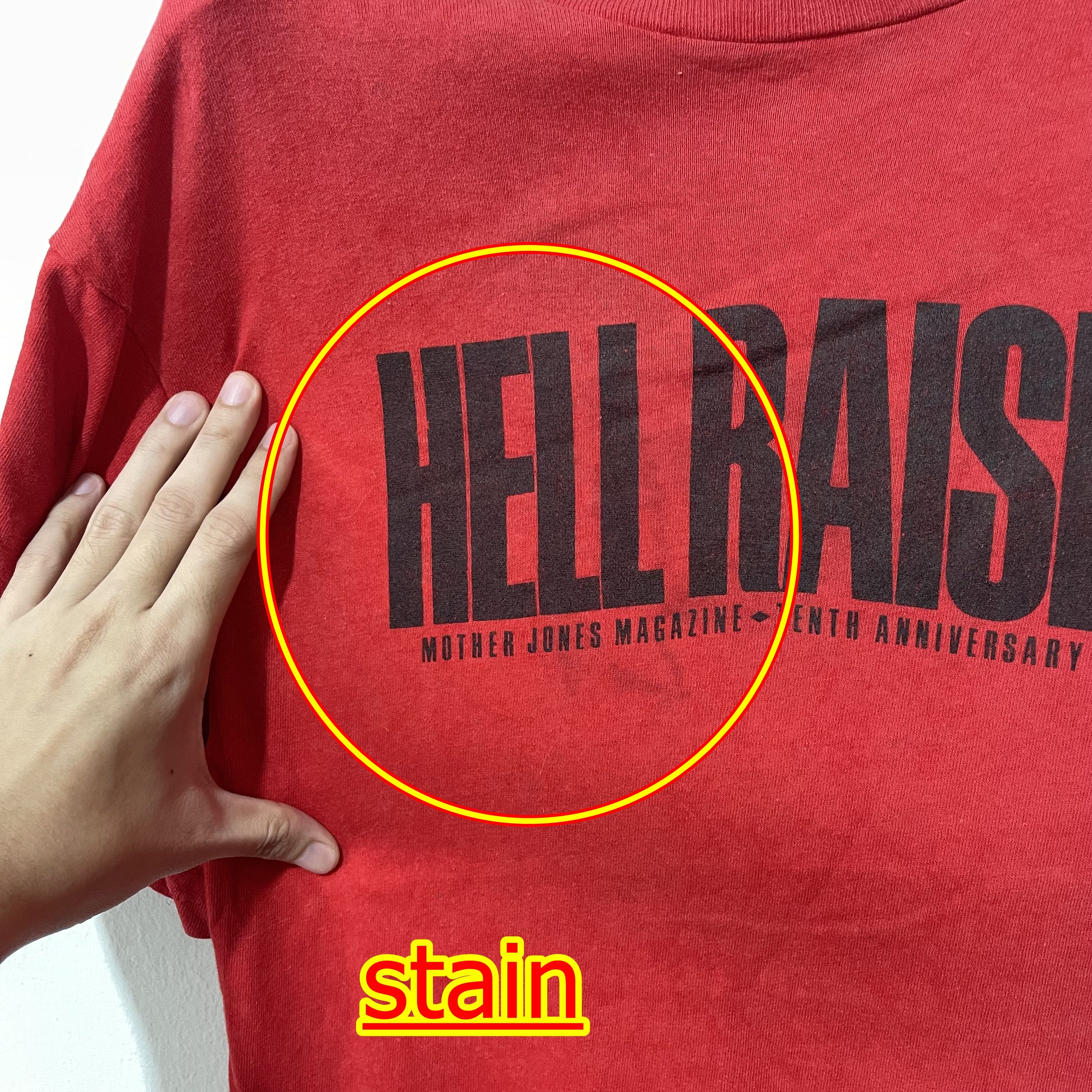 Vintage Vintage 1986 Hellraiser Mother Jones Magazine Shirt Size US M / EU 48-50 / 2 - 6 Thumbnail