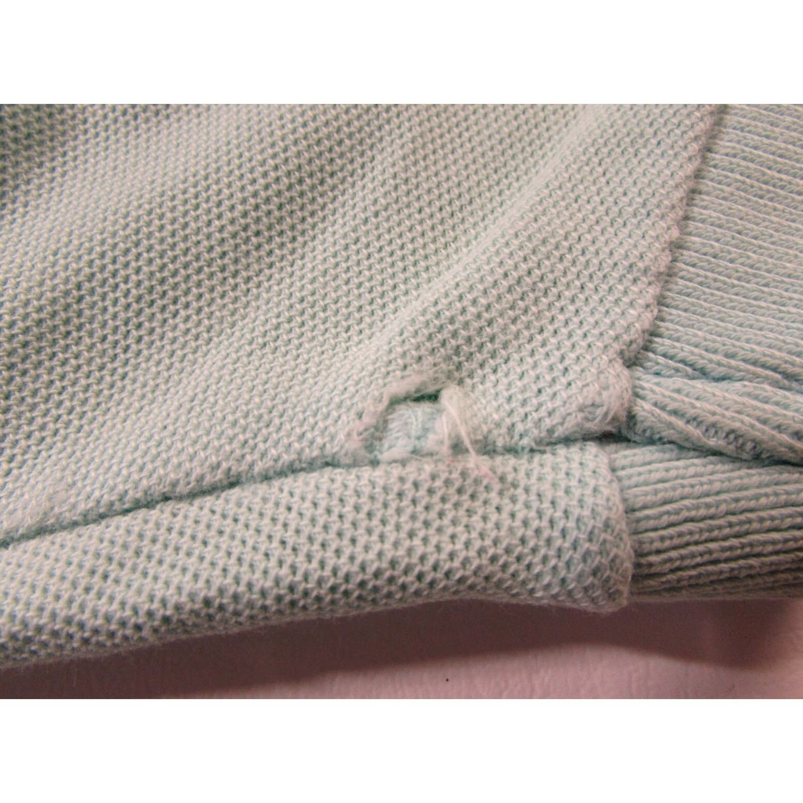 Croft & Barrow Croft & Barrow Polo Shirt Men's Size L Mint Easy Care Short Sleeve 100% Cotton Button Collared Navy Green Mens Size US L / EU 52-54 / 3 - 4 Thumbnail