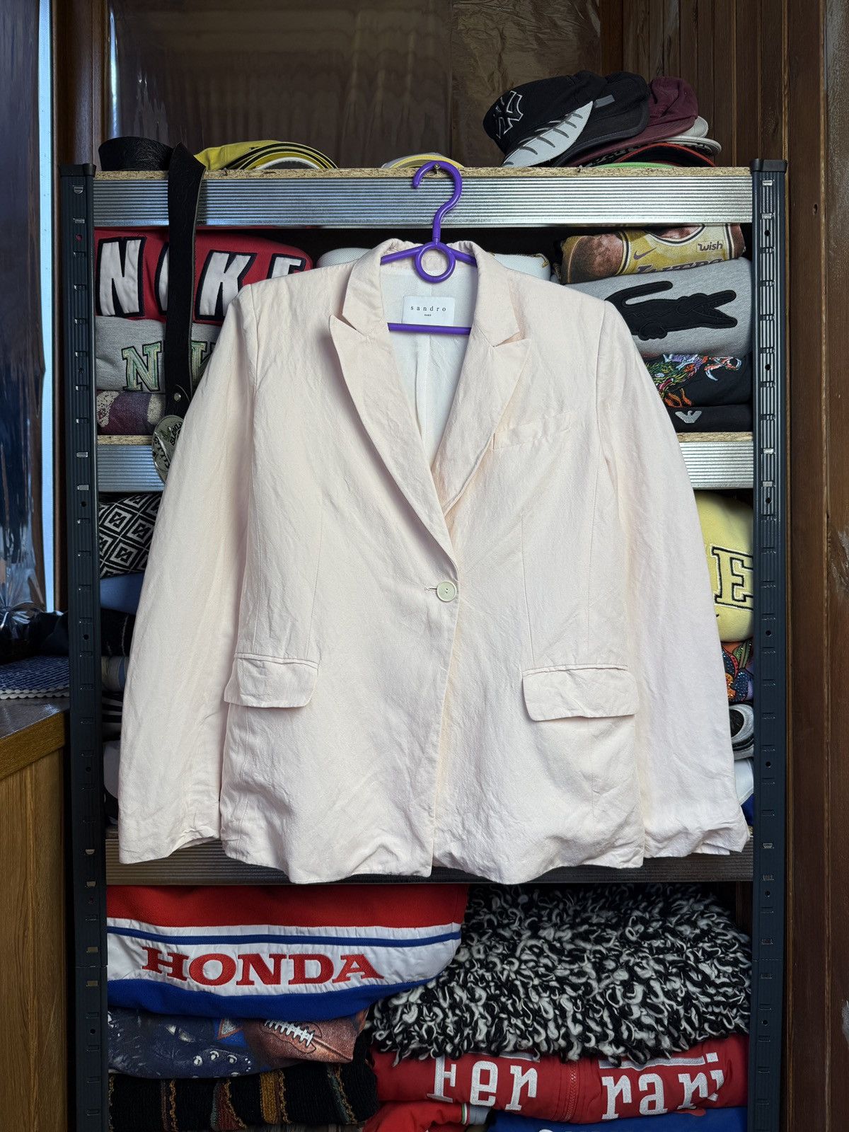 Sandro Sandro Pink Blazer Size S / US 4 / IT 40 - 1 Thumbnail