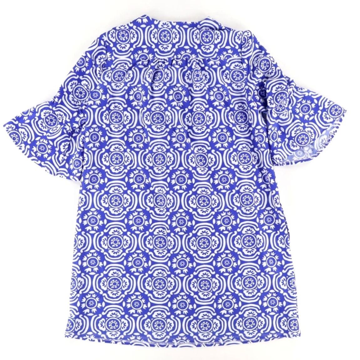 Vintage Jude Connally Kerry Sunburst Tile 3/4 Sleeve Dress Blue Women's M Size M / US 6-8 / IT 42-44 - 4 Thumbnail
