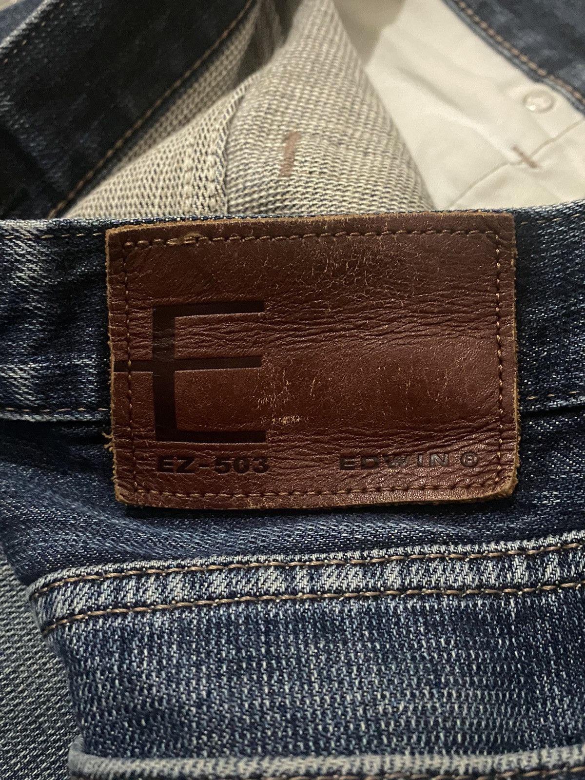 Edwin × Vintage Vintage Edwin E Function Japan Wash Straight Cut Jeans Denim Size US 32 / EU 48 - 15 Thumbnail