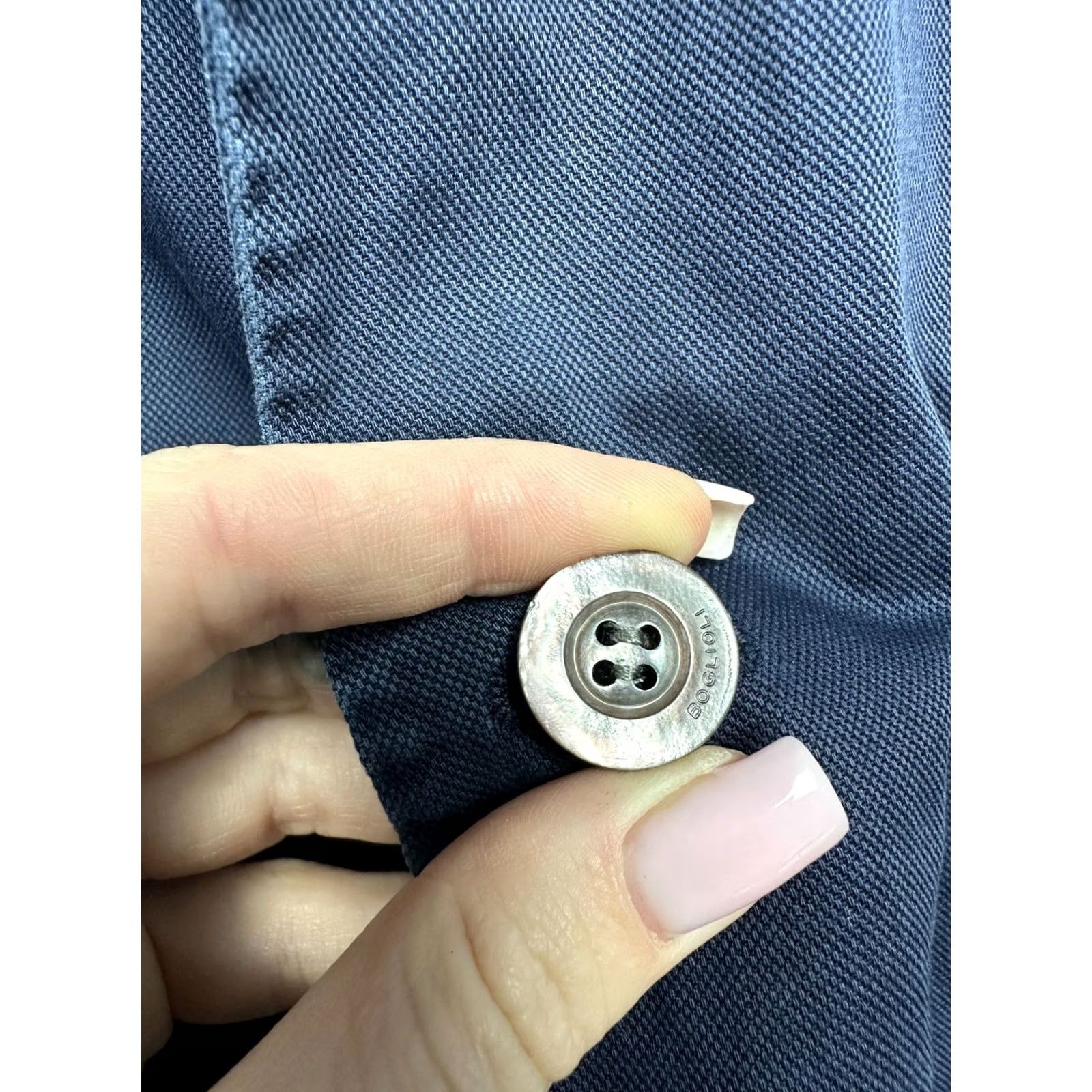 Boglioli Boglioli Blazer Coat XL Mens Cotton Blazer Three-Button Four-Button 3 Piece Blue Size XL Regular Color Blue Pattern Solid Jackets Size 46R - 5 Thumbnail