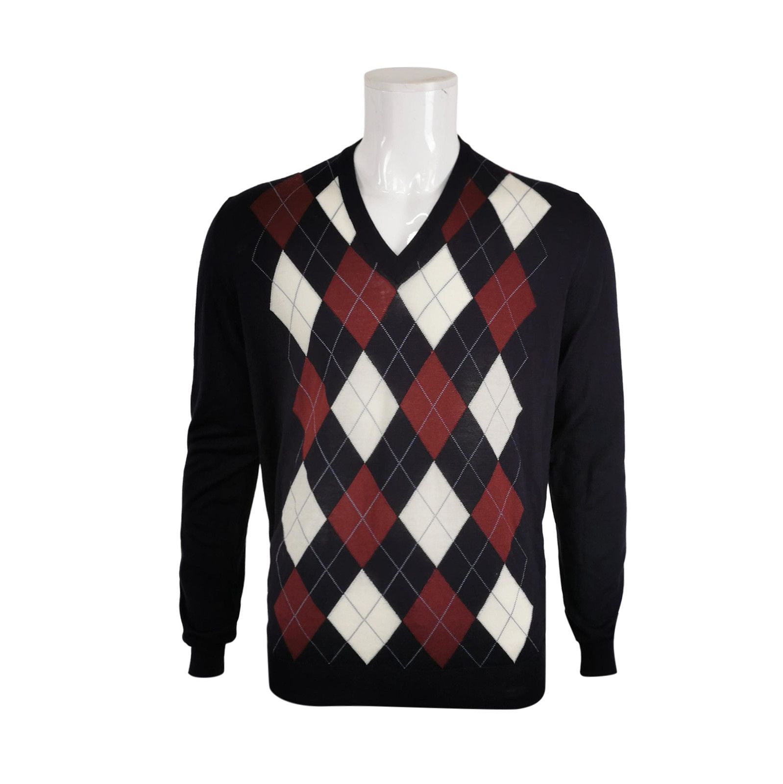 Prada Prada Colorblock Wool-Silk Blend Sweater 0089 Size XL / US 12-14 / IT 48-50 - 1 Thumbnail