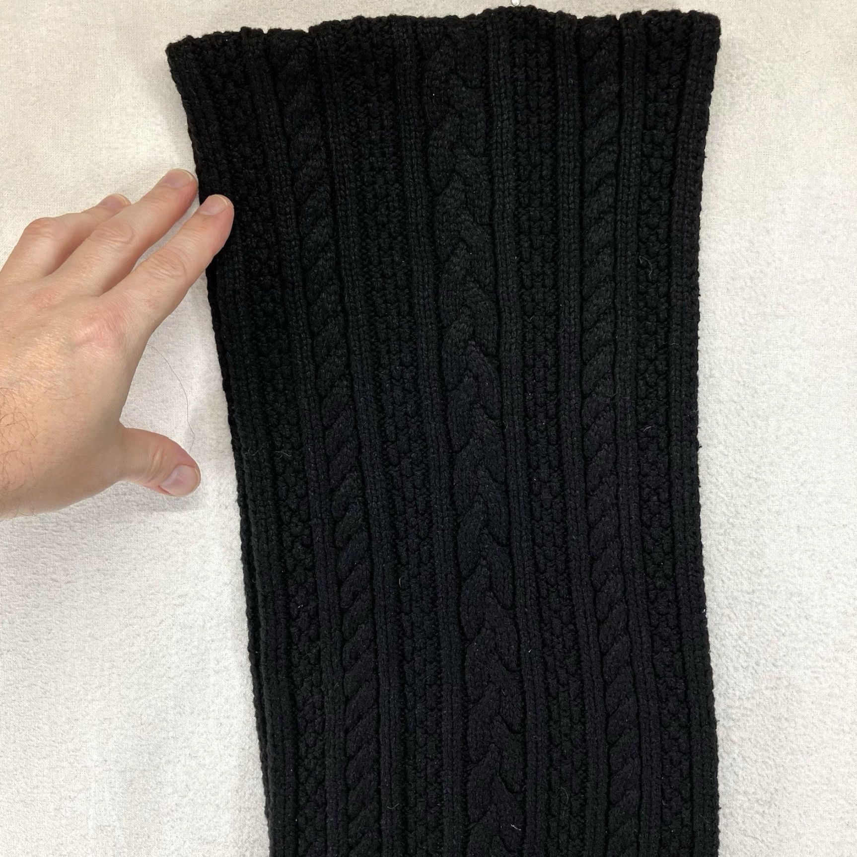 Ralph Lauren Lauren Ralph Lauren Scarf Cable Knit Neckwear Black Womens Size ONE SIZE - 4 Thumbnail