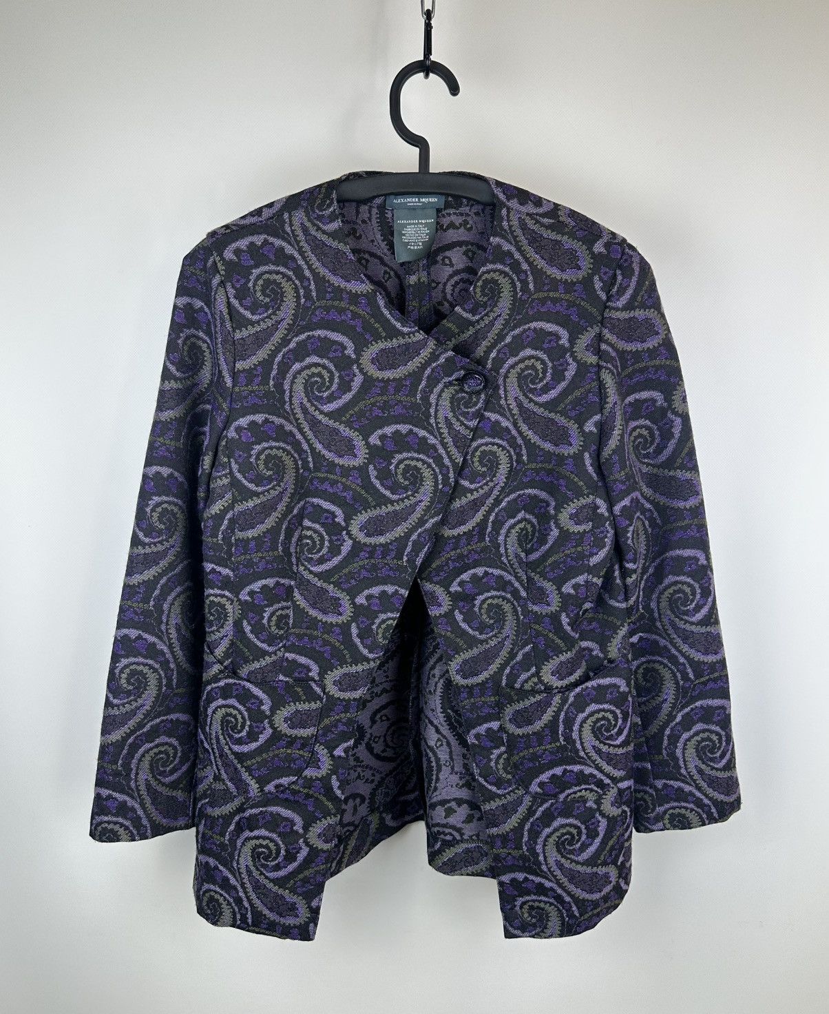 Alexander McQueen Alexander McQueen Paisley Jacquard Blazer Jacket Purple Size US M / EU 48-50 / 2 - 1 Thumbnail