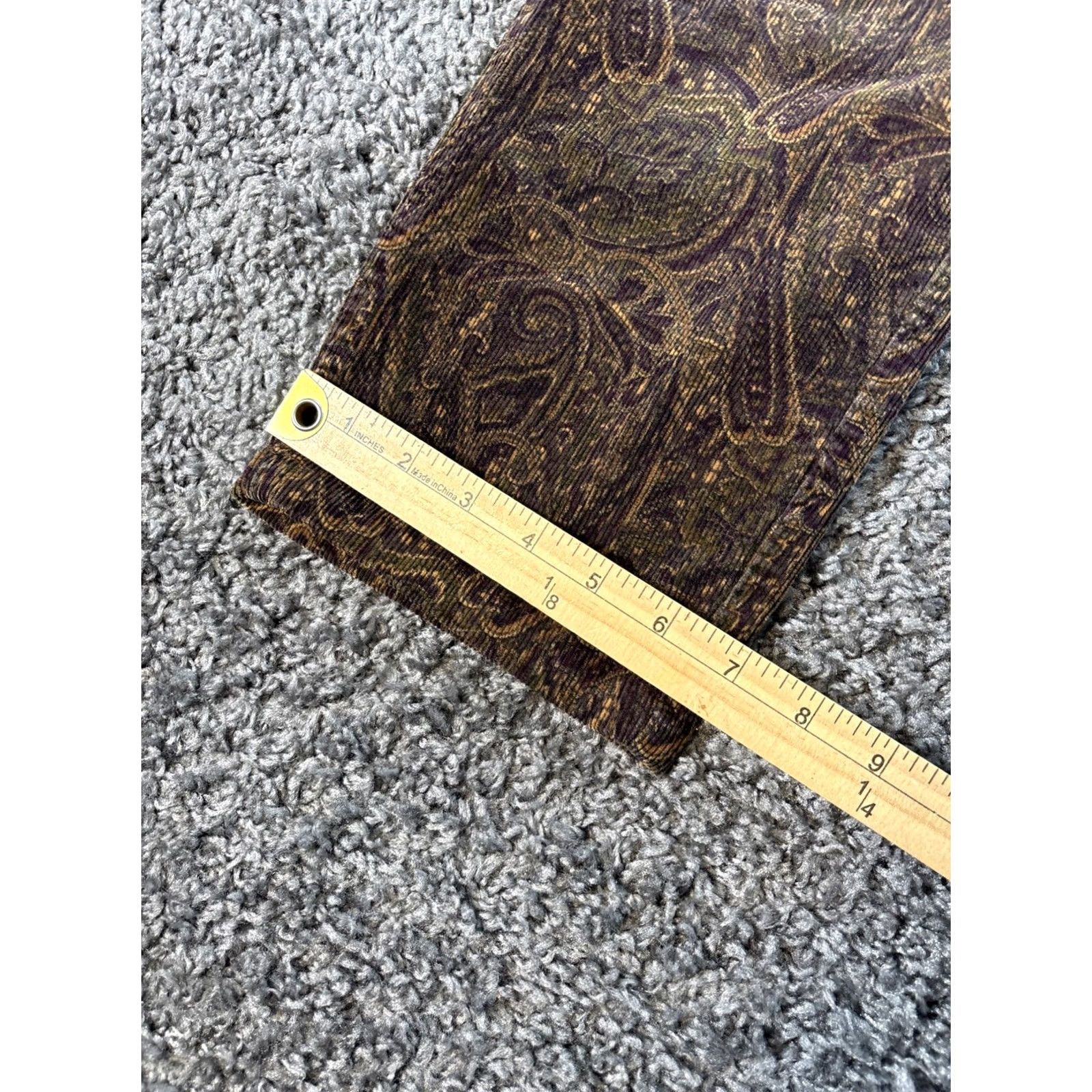 Ralph Lauren VINTAGE Lauren Ralph Lauren Jeans Co Women’s Pants Corduroy 28x27 Paisley Floral Blue Size 28" / US 6 / IT 42 - 3 Thumbnail