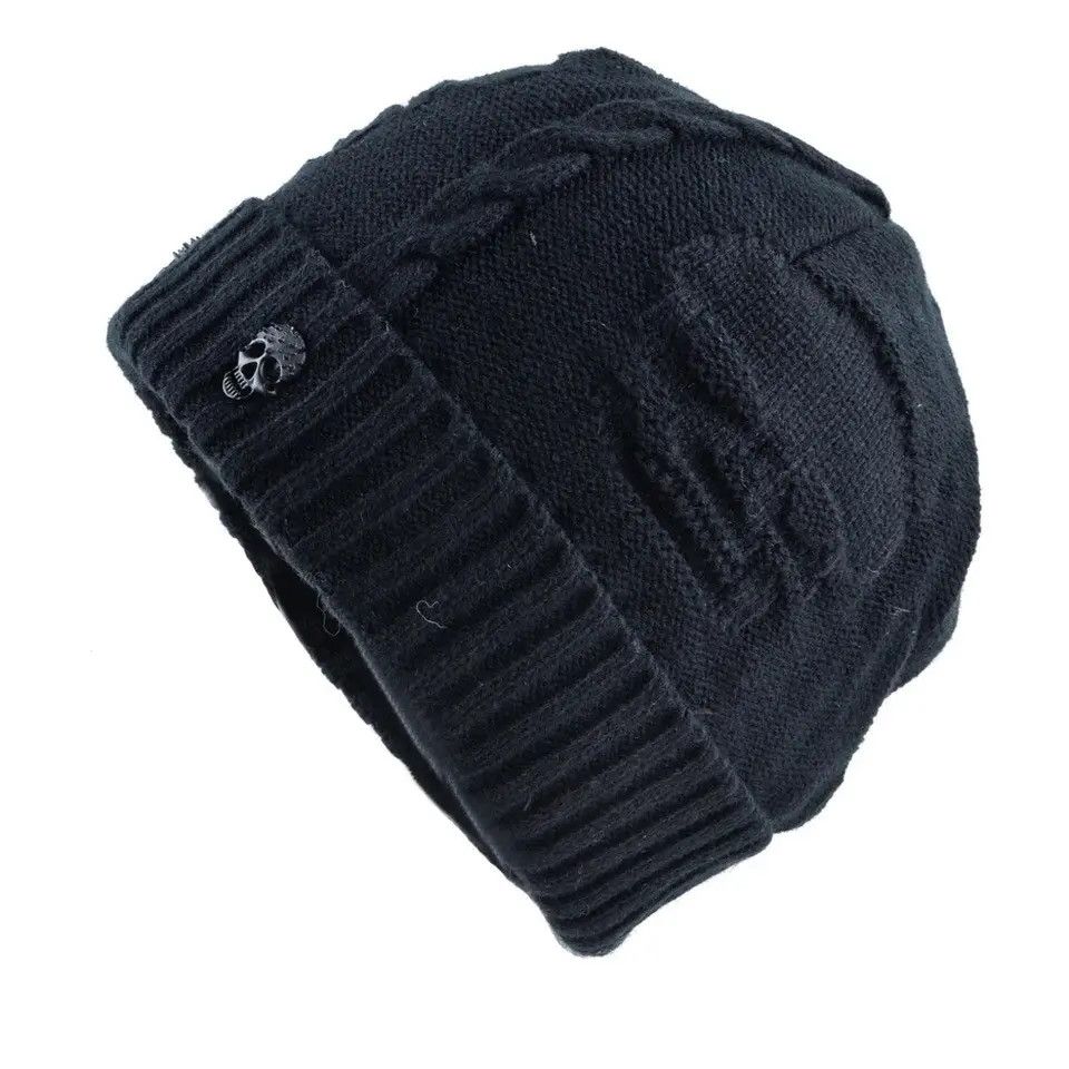 Japanese Brand × Vintage Black Skull y2k Beanie Size ONE SIZE - 6 Thumbnail