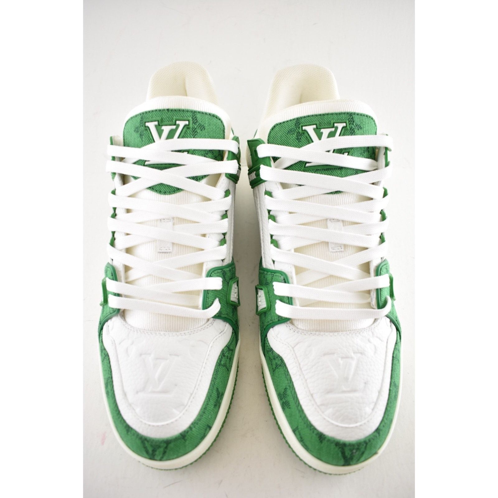Louis Vuitton Louis Vuitton Green Denim White Empreinte Low Top Trainer Size US 10 / EU 43 - 7 Thumbnail