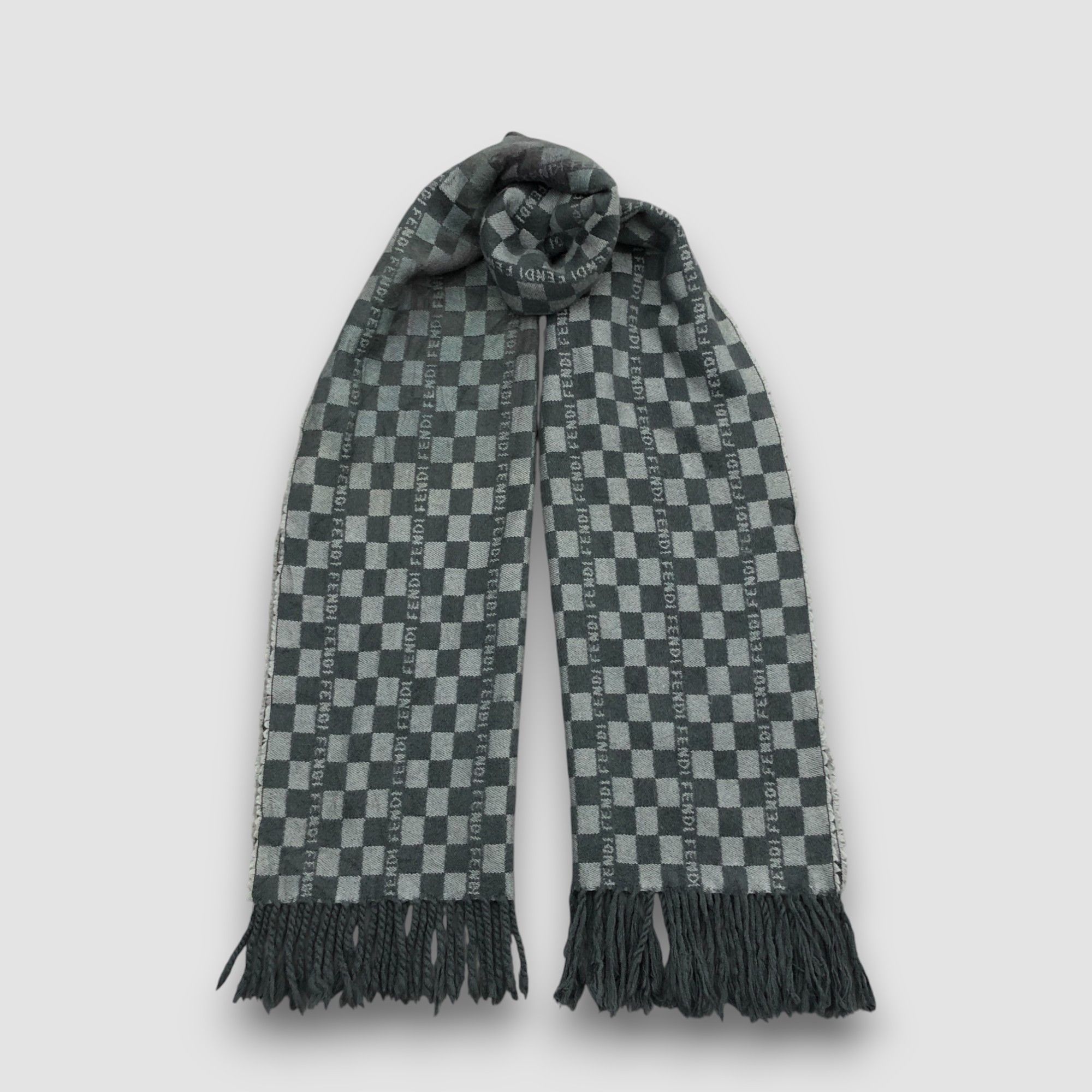 Fendi Vintage Fendi Scarf Muffler FF Monogram Wool Scarves Size ONE SIZE - 1 Thumbnail