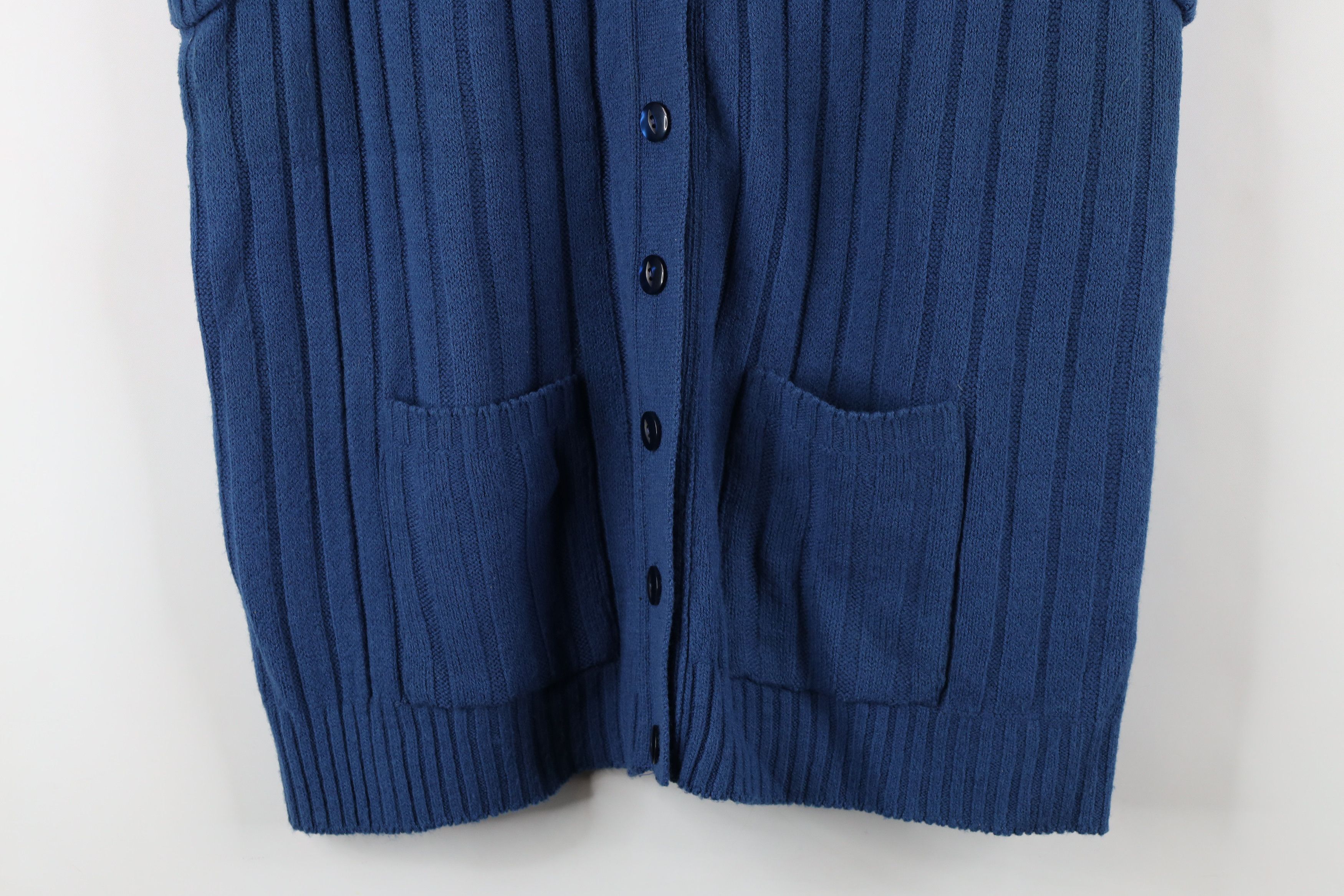 Vintage Vintage 60s Streetwear Button Ribbed Knit Sweater Vest USA Size XL / US 12-14 / IT 48-50 - 3 Thumbnail
