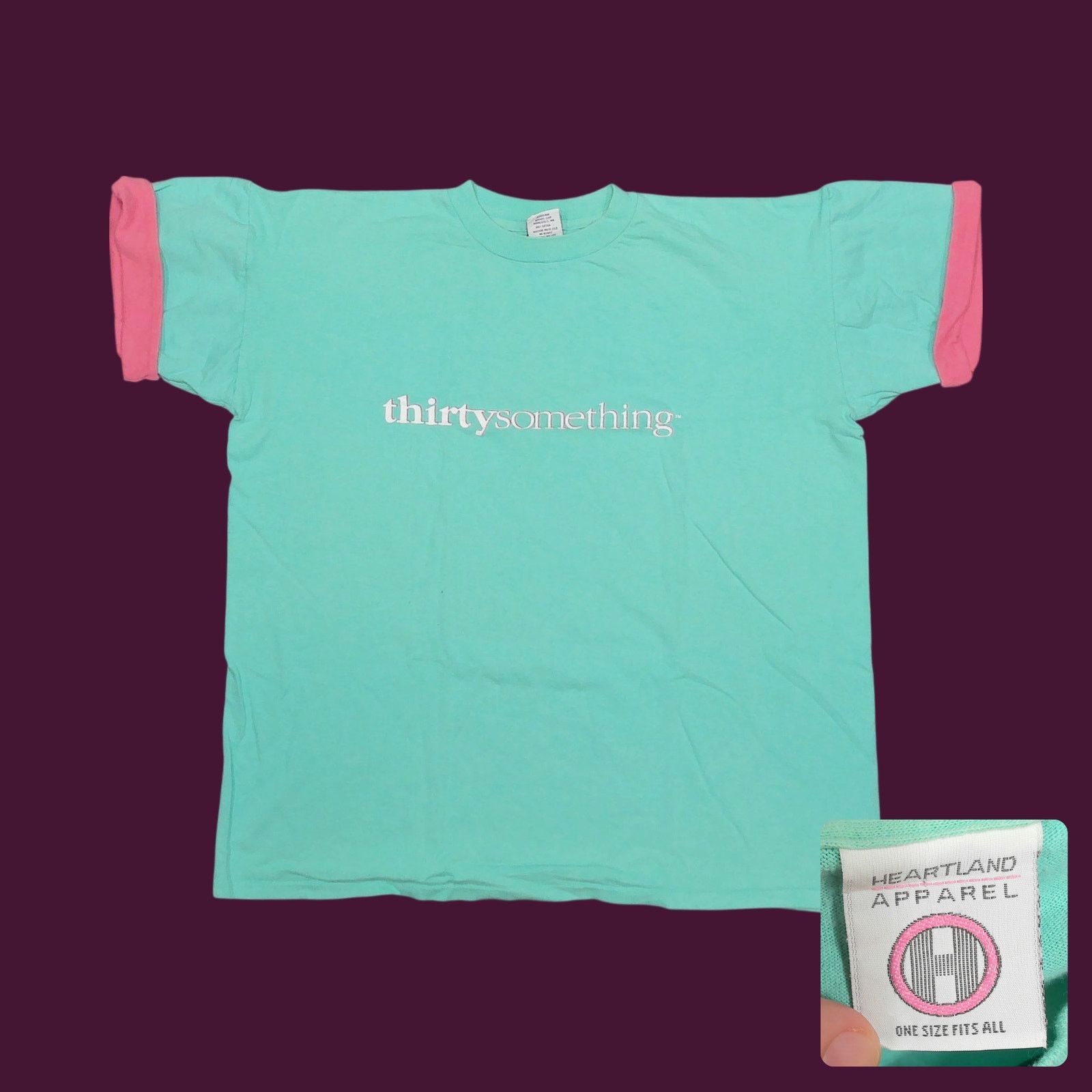 Vintage VTG TV Promo 80s thirtysomething Single Stitch Pastel Tee 2X Size XXL / US 16-18 / IT 52-54 - 1 Thumbnail