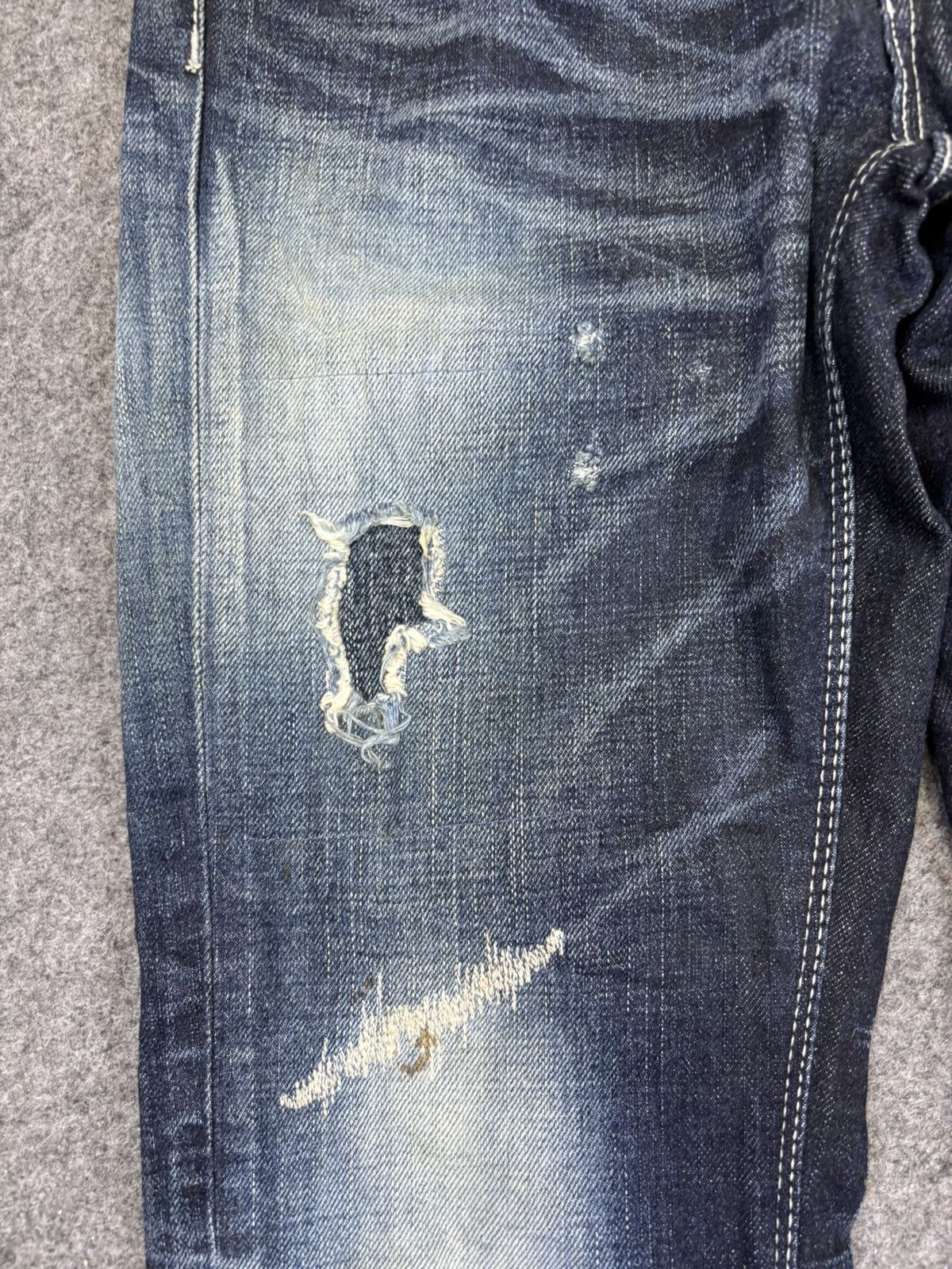 GOSTAR DE FUGA 💥Very Rare💥Archival Fuga Heavy Art Distressed Denim K7 Size US 30 / EU 46 - 7 Thumbnail