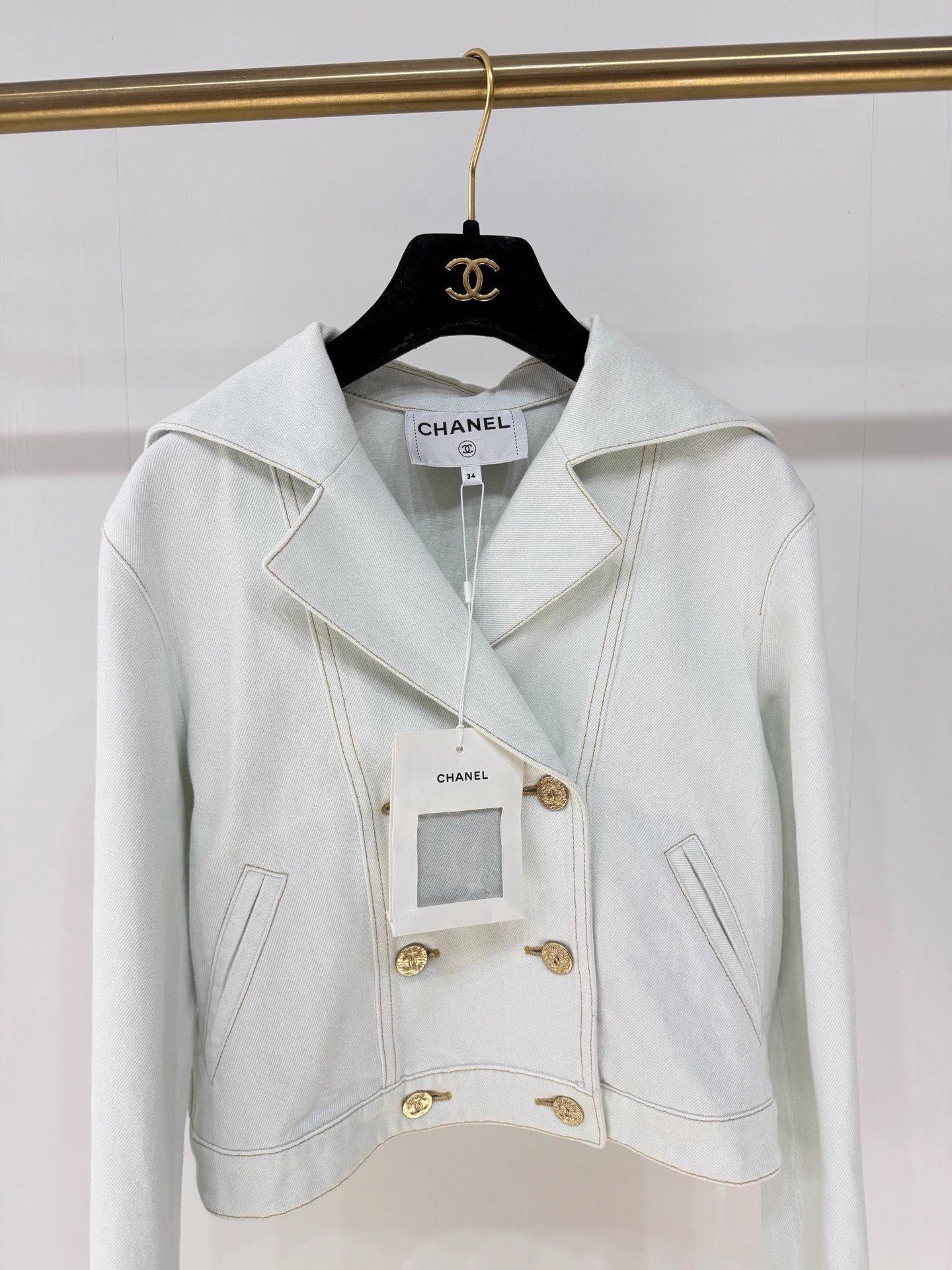 Chanel Chanel 24M Beach Double Breasted Denim Jkt FR34 New Size XS / US 0-2 / IT 36-38 - 2 Thumbnail