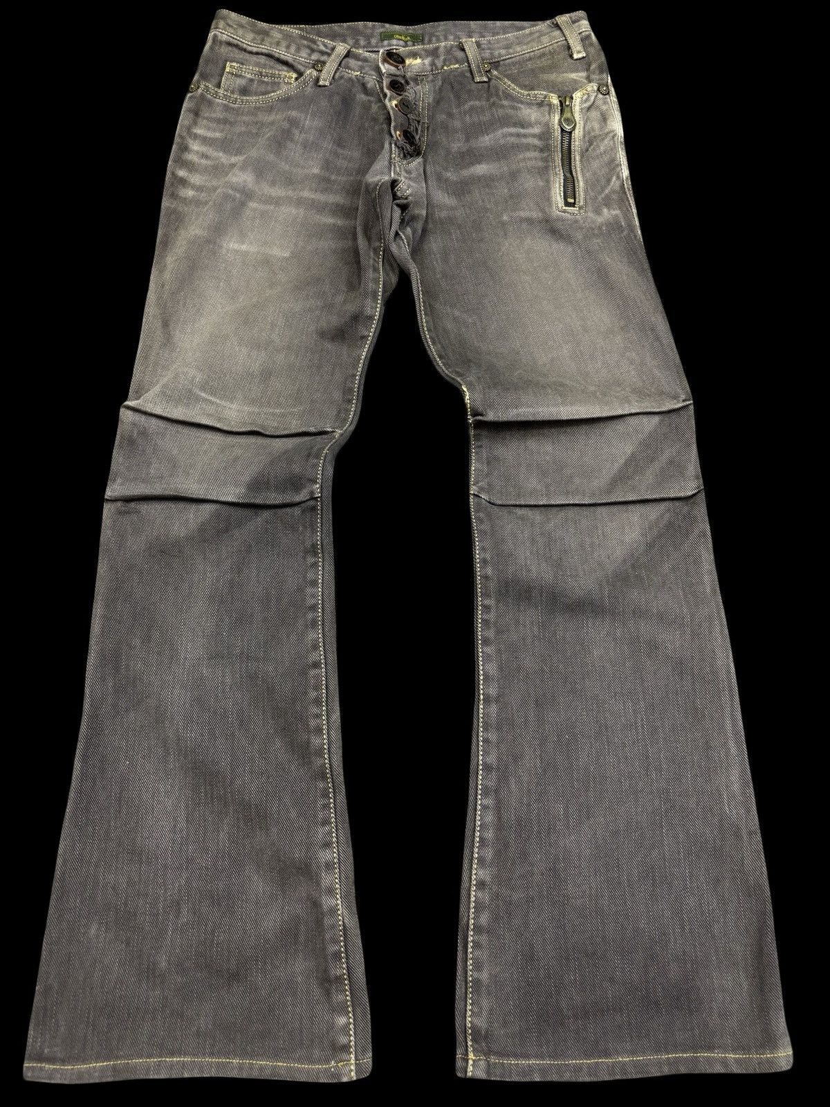 Obelisk Obelisk Japanese Designer Low Rise Flare Jeans F767 Size US 29 - 1 Thumbnail