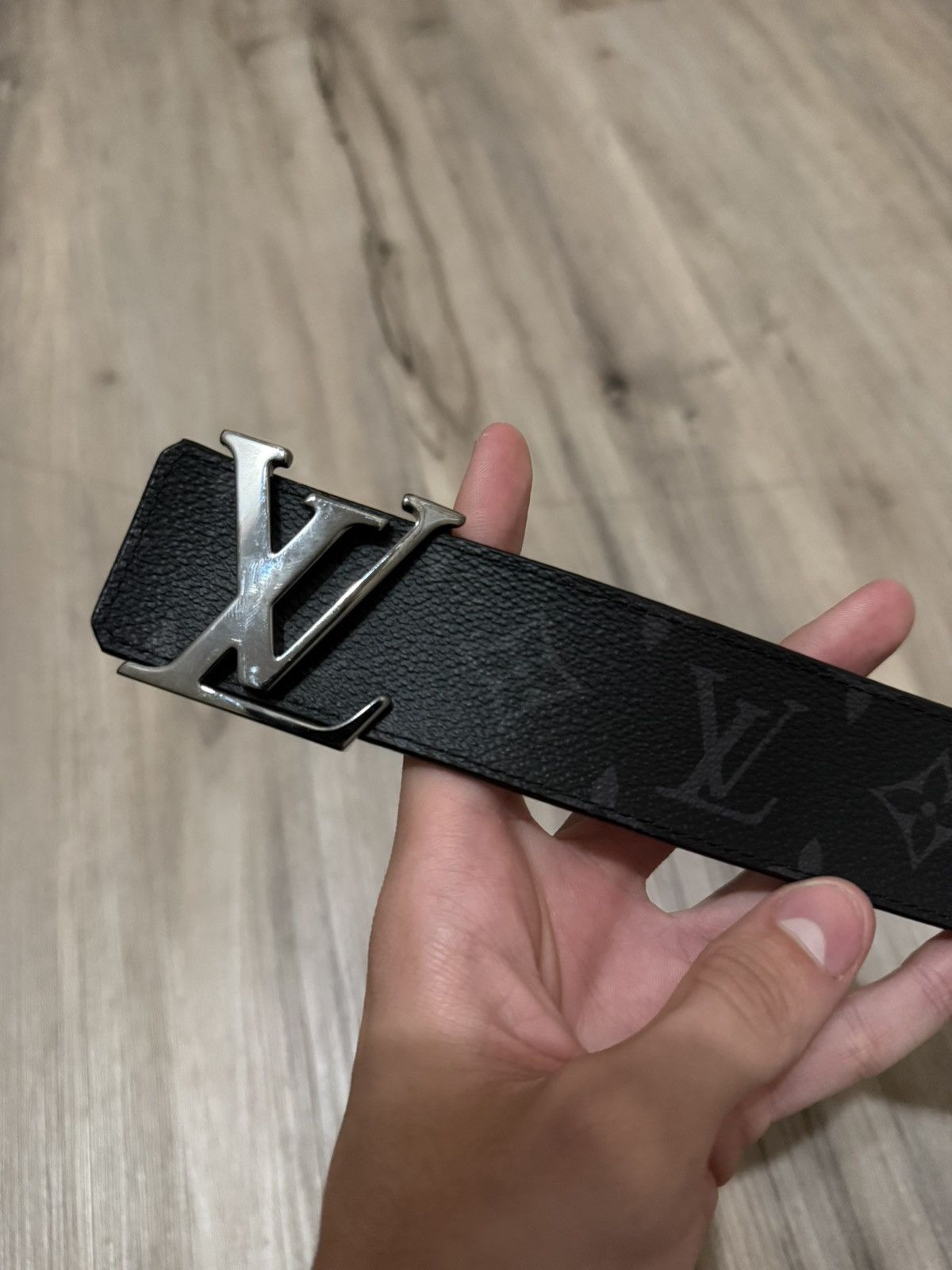Louis Vuitton Black LV MonoGram Belt Size 34 - 3 Thumbnail
