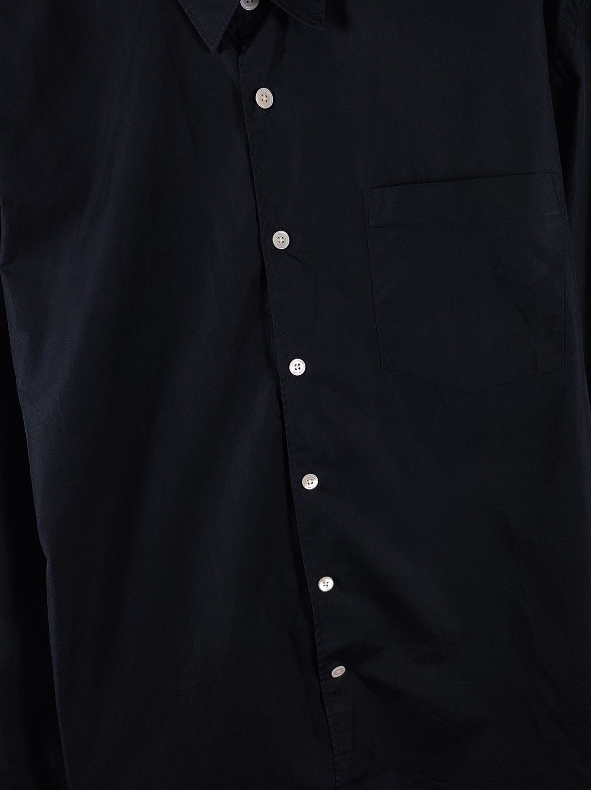 Our Legacy Our Legacy Black Oversized Pearl Long Sleeve Shirt Size US L / EU 52-54 / 3 - 7 Thumbnail