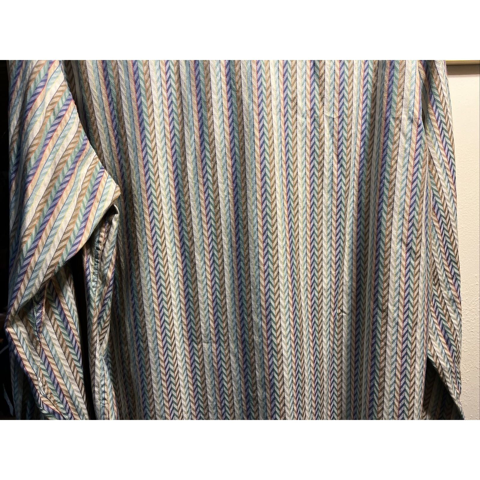Robert Graham Robert Graham Men L Multicolor Stripe LS Button Cotton Shirt Size US L / EU 52-54 / 3 - 13 Thumbnail