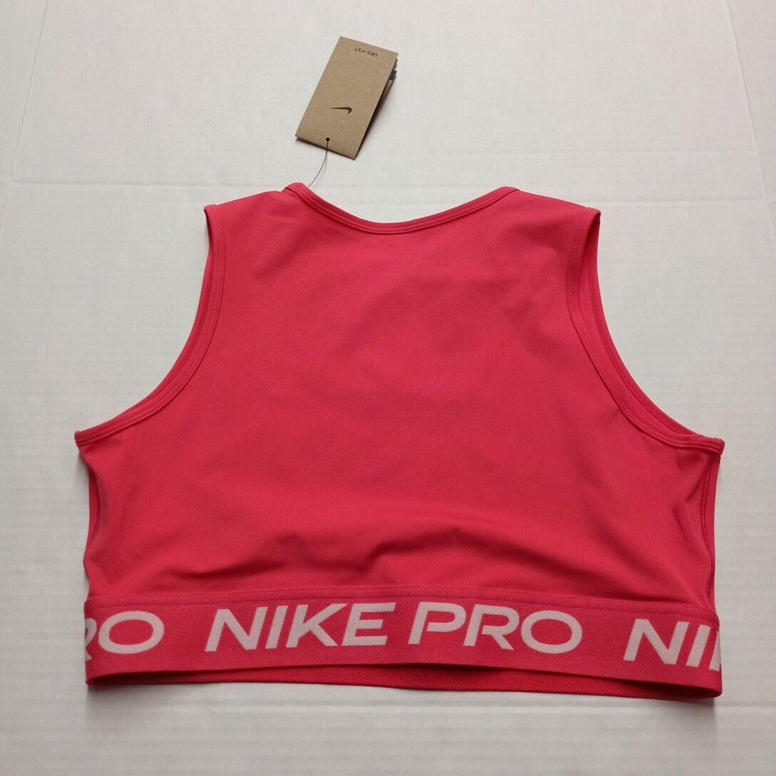 Nike Nike Pro Dri-FIT CropTank Top Women's Size L Pink Tight Fit Size L / US 10 / IT 46 - 8 Thumbnail