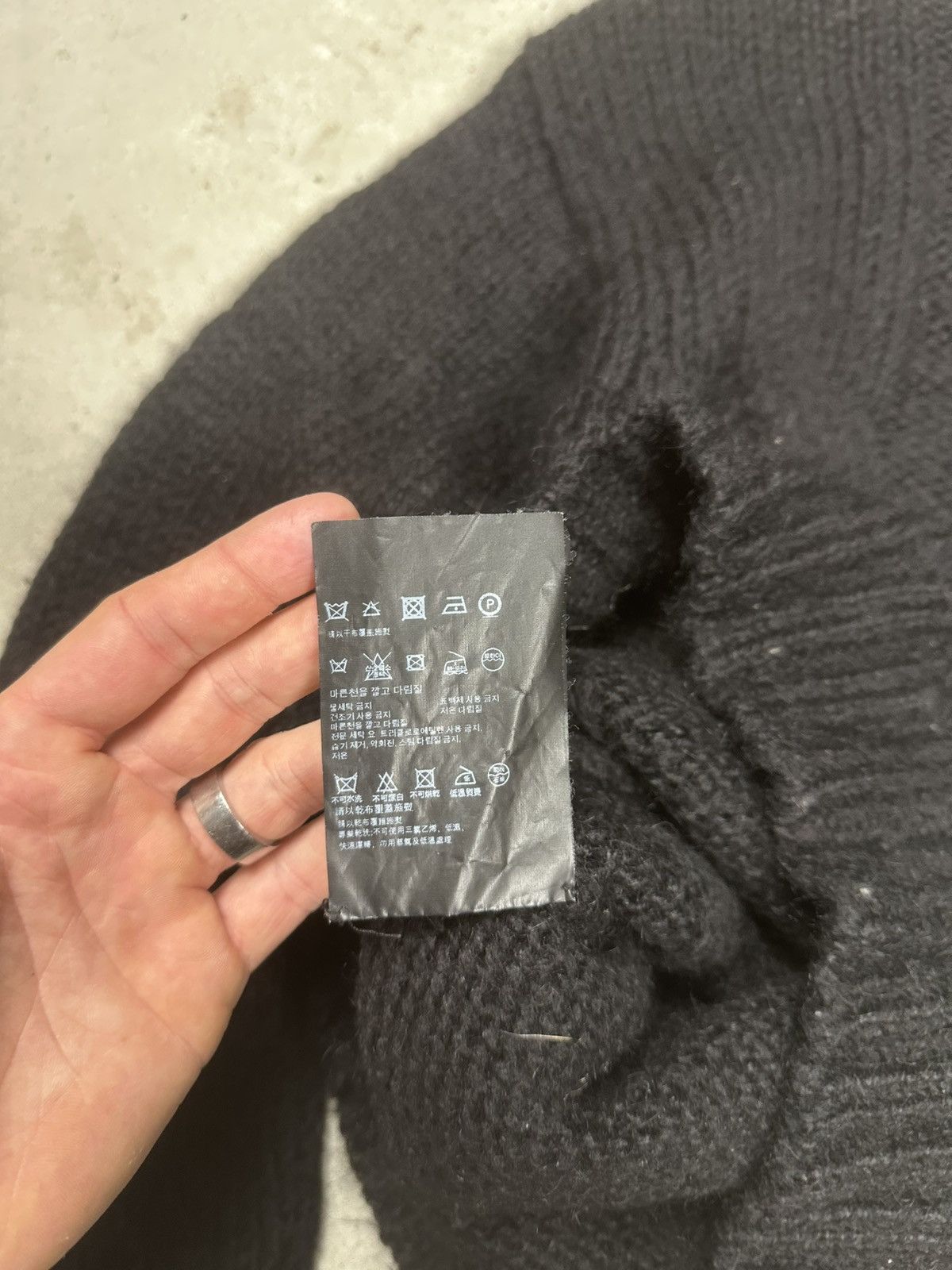 Prada Wool & Mohair Black Cable Knit Sweater Jumper