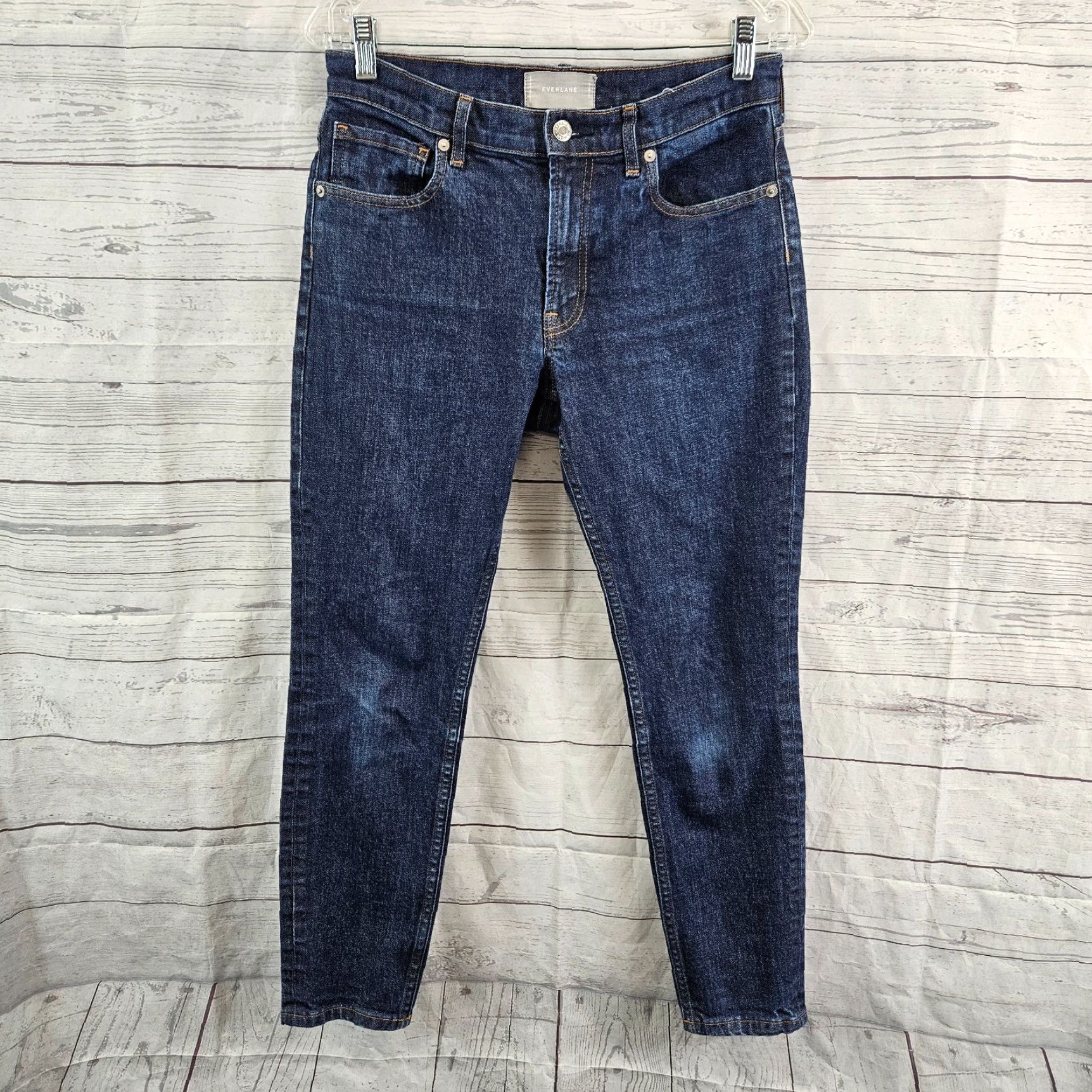 Everlane Everlane Womens Jeans Skinny Ankle Sz 29 Blue Mid Rise Cotton Blend Denim Size 29" - 2 Thumbnail
