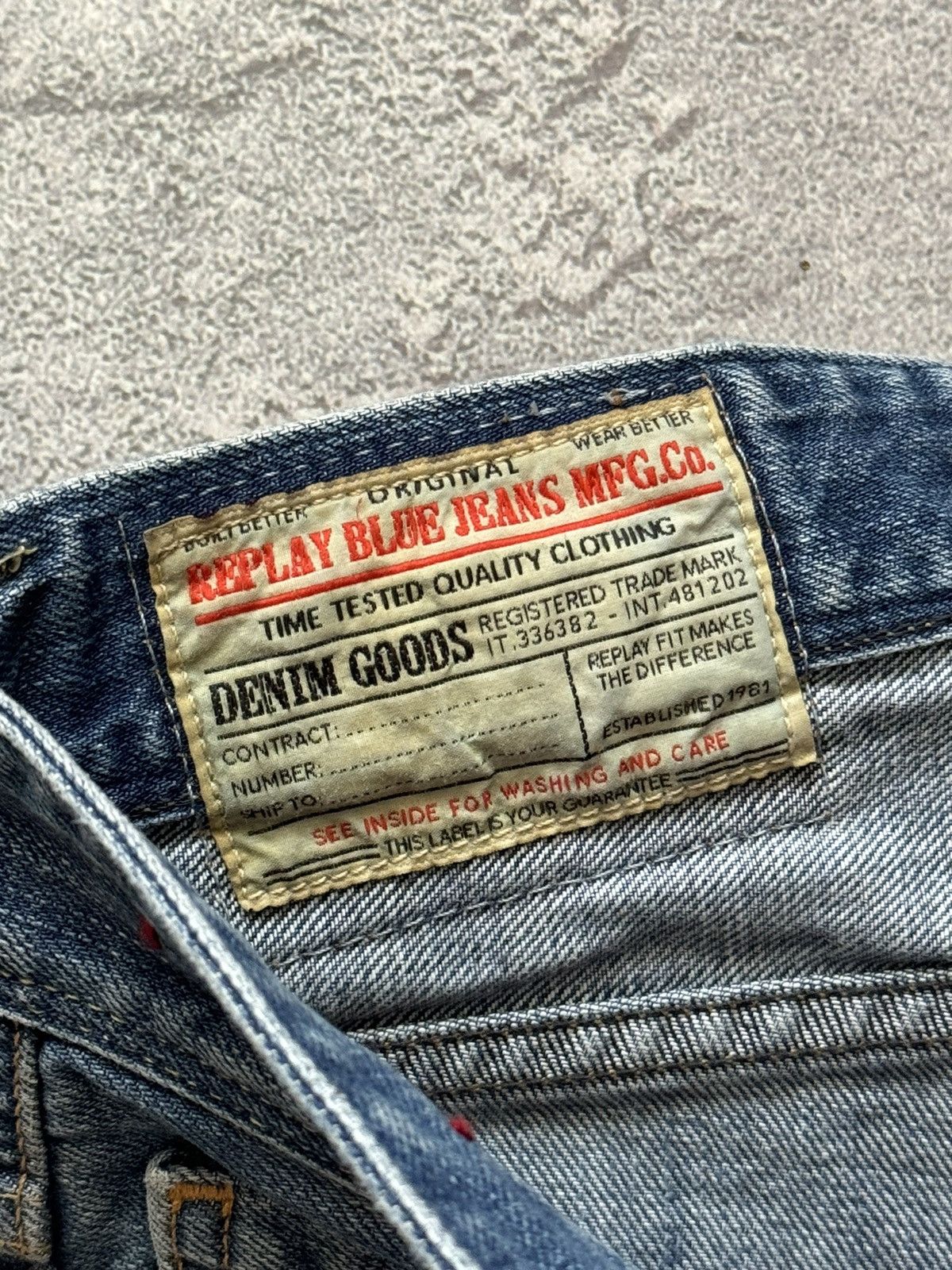 Replay × Vintage Replay 30/32 anbass Distressed denim pant trouser Jean chino Size US 30 / EU 46 - 9 Thumbnail