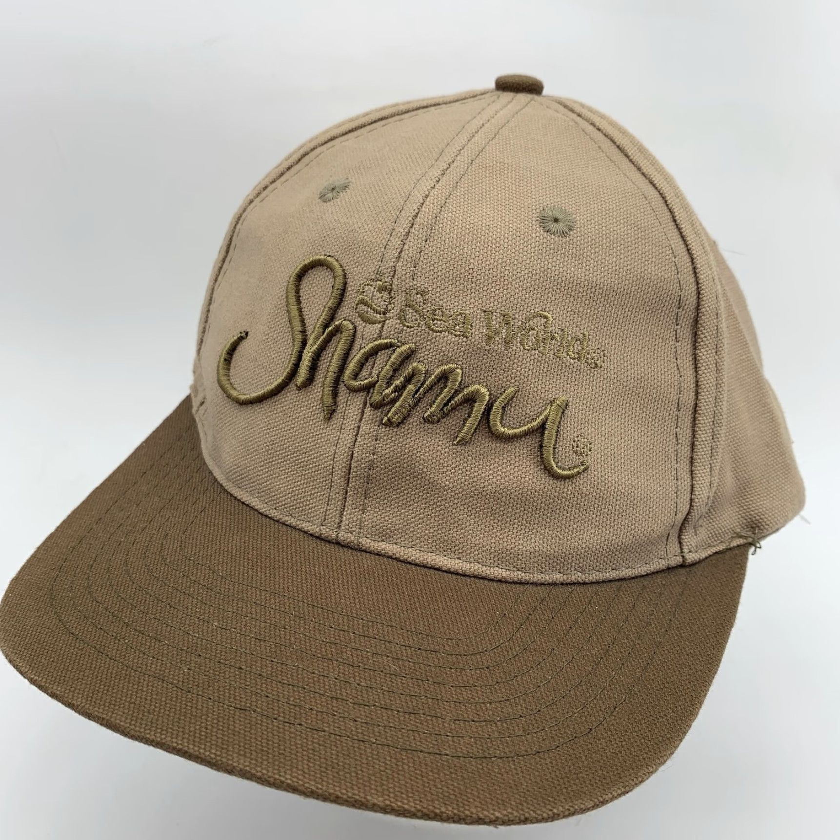 Vintage VINTAGE Sea World Shamu Hat Cap Snap Back Mens Brown Canvas One Size 90s Size ONE SIZE - 2 Thumbnail
