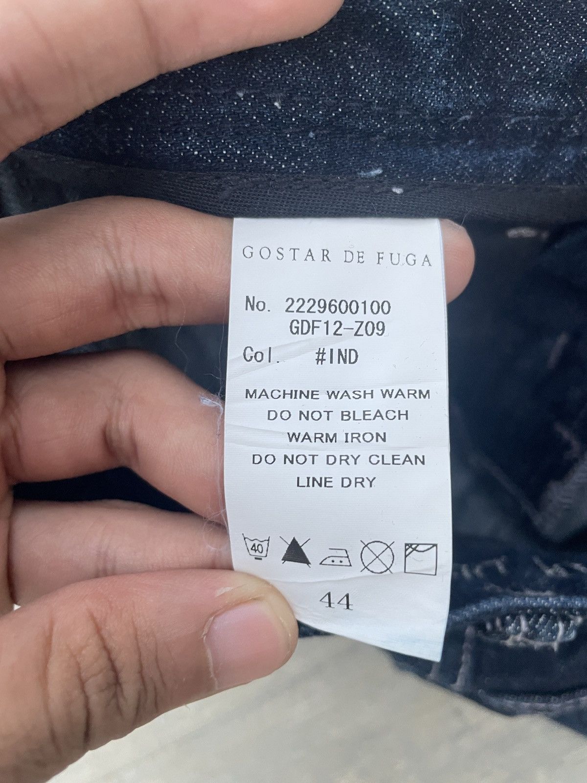 GOSTAR DE FUGA 2000s JAPANESE BRAND FUGA RAW DENIM SLIM Size US 30 / EU 46 - 6 Thumbnail