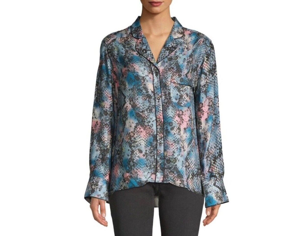 Zadig & Voltaire ZADIG & VOLTAIRE Tacha Button Down Shirt Snakeskin Women's L Size L / US 10 / IT 46 - 1 Thumbnail