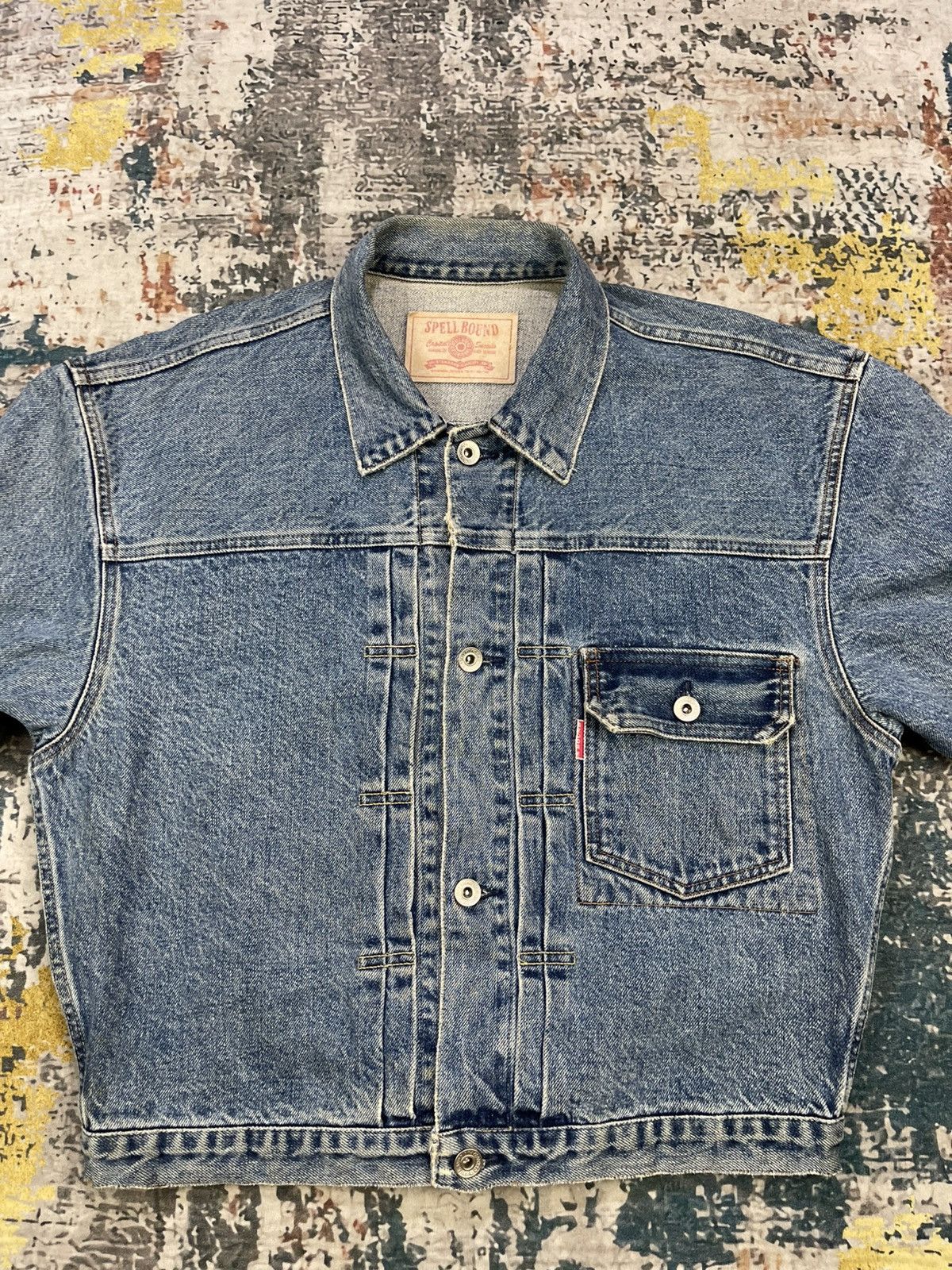 Spellbound Spell Bound Vtg Type I Buckle Cinch Back Denim Trucker Size US M / EU 48-50 / 2 - 2 Thumbnail