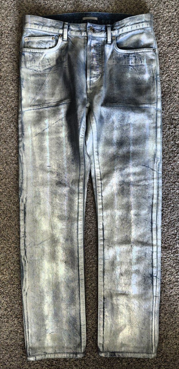 Dior Dior Silver Waxed Rainbow Slim Denim Jeans Size US 28 / EU 44 - 1 Thumbnail