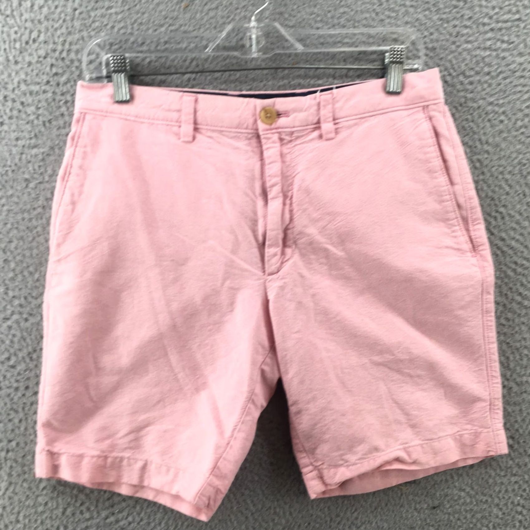 Banana Republic Banana Republic Chino Shorts Mens 31 Pink Cotton Mid Rise Zip Fly Men's Slip Pocket Solid 8 Inseam Vintage? No Size US 31 - 2 Thumbnail