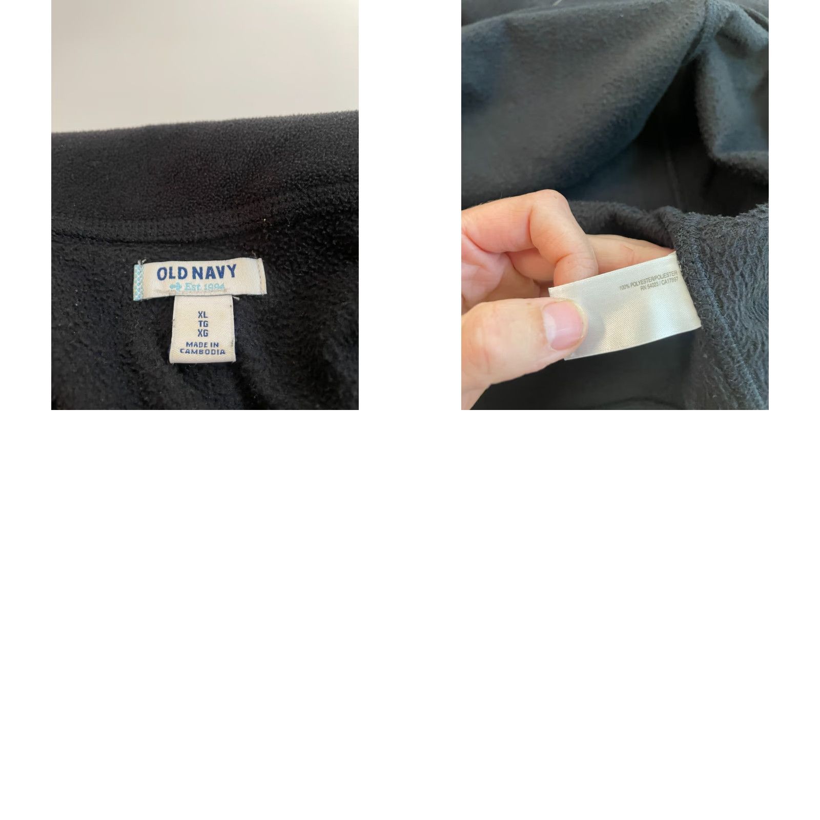 Old Navy Old Navy Fleece Women’s Size XL Black 1/4 Zip Pullover Sweatshirt, Regular, Zip, Activewear Size XL / US 12-14 / IT 48-50 - 8 Thumbnail