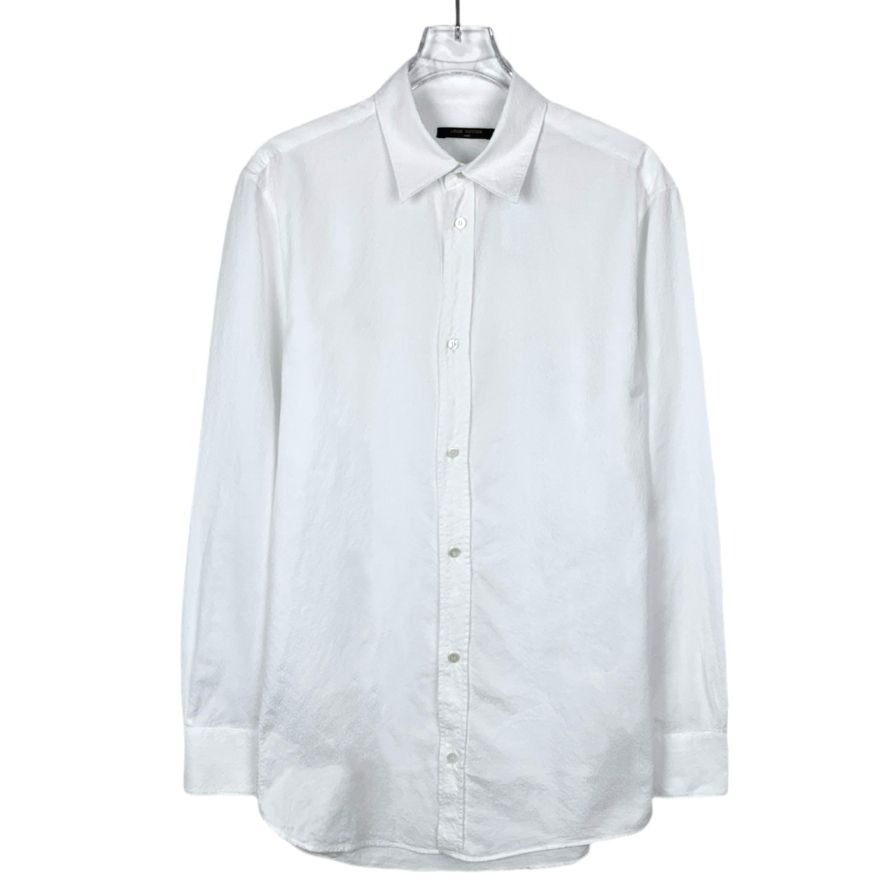 Louis Vuitton Louis Vuitton White Textured Long Sleeve Button-Up Shirt XS Size XS / US 0-2 / IT 36-38 - 1 Thumbnail