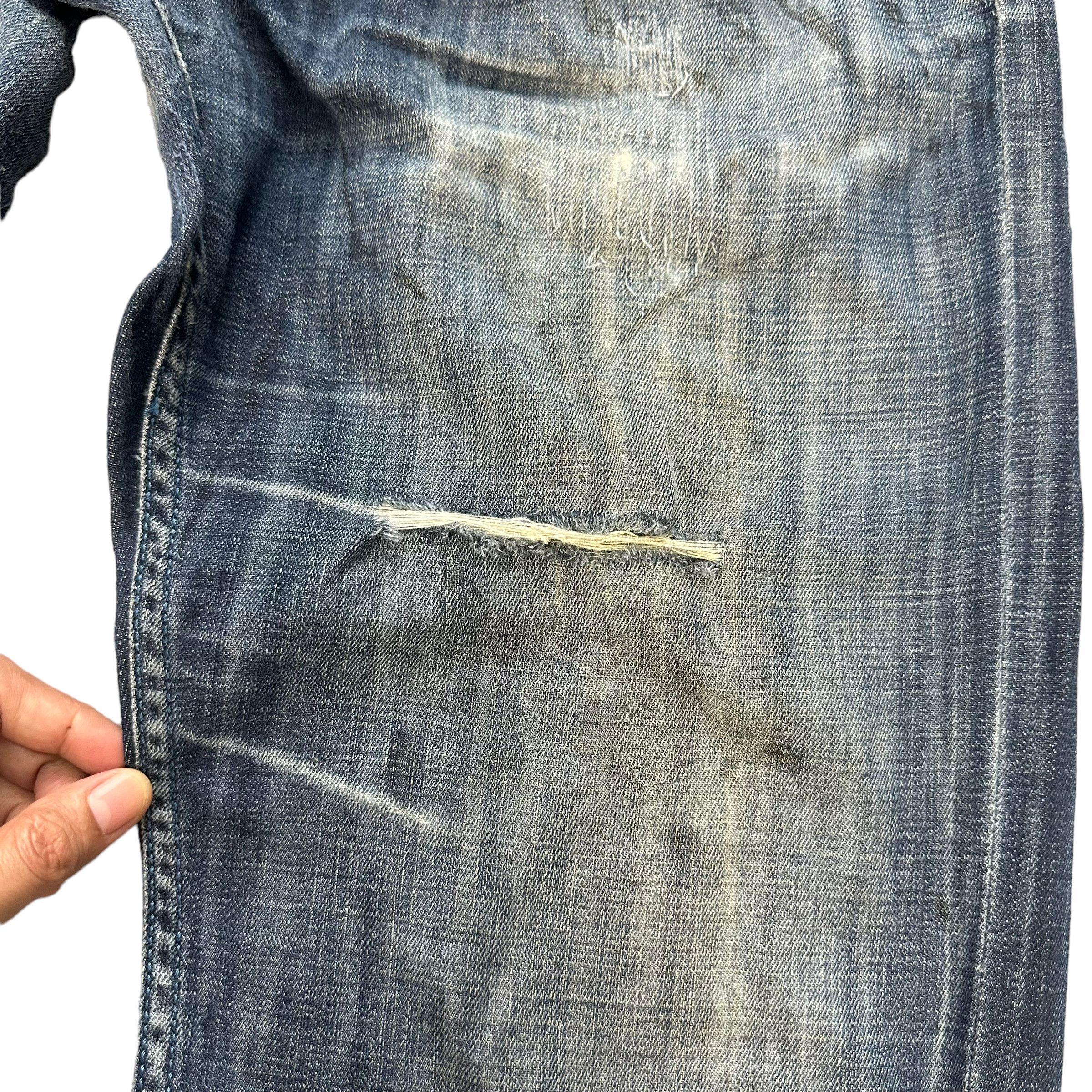Diesel TRASHED🔥 DIESEL LARKEE FLY BUTTON DENIM PANTS #7618-158 Size US 35 - 8 Thumbnail