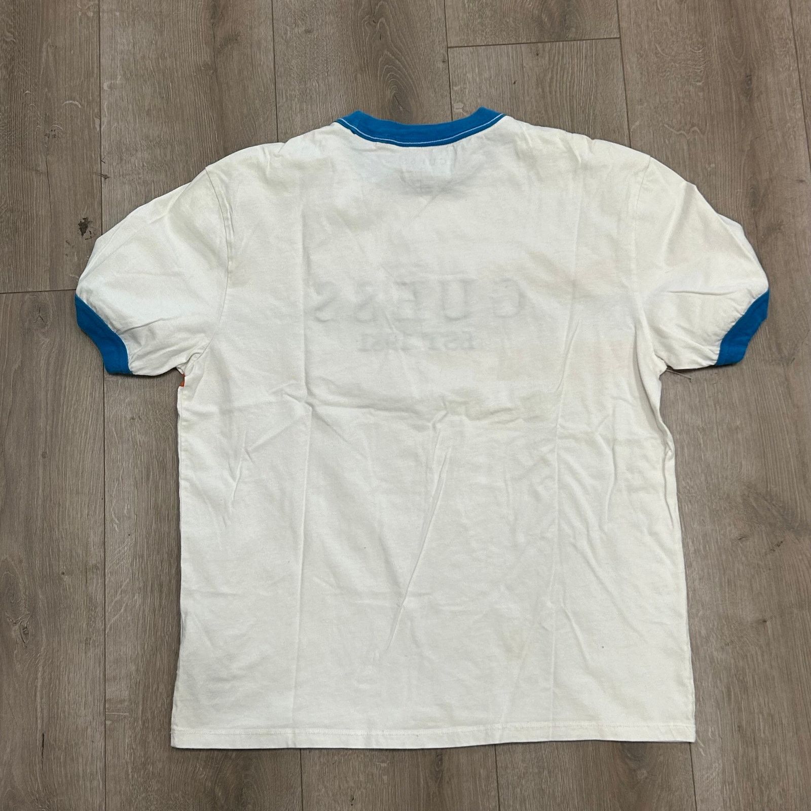 Guess Guess Retro Ringer 90s Orange Blue White Stripe Tee T Small Size US S / EU 44-46 / 1 - 5 Thumbnail
